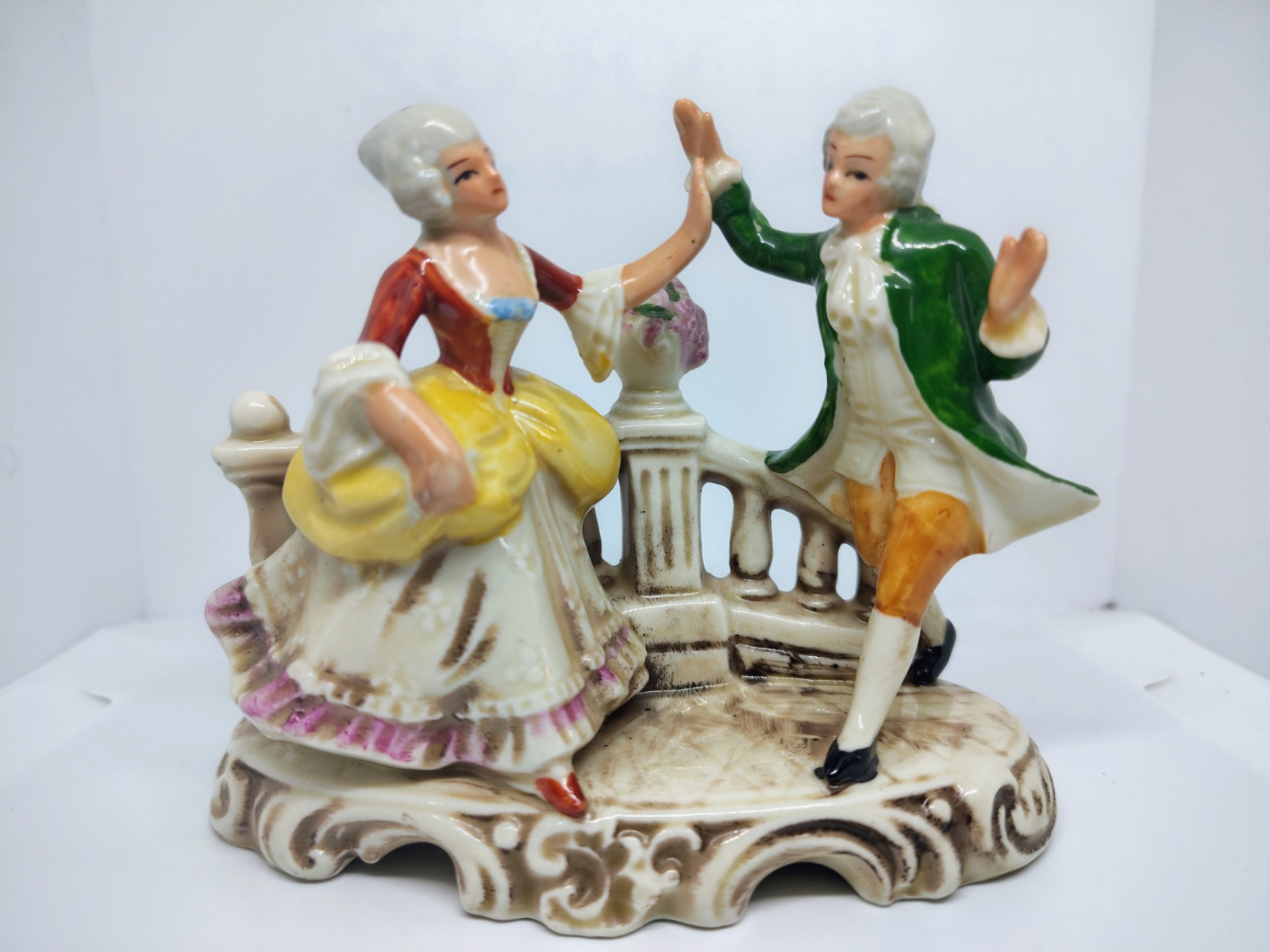 Vintage Grafenthal 1859 Porcelain Courting Couple Figurine Germany Dancing Coupl