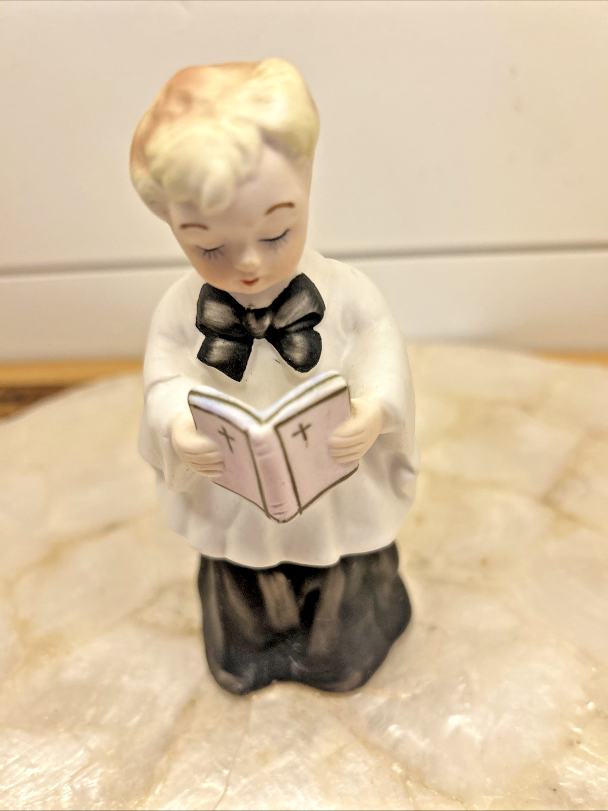 Vintage Mid 20th Century Porcelain Choir/Altar Boy Surprise Cowboy Costume