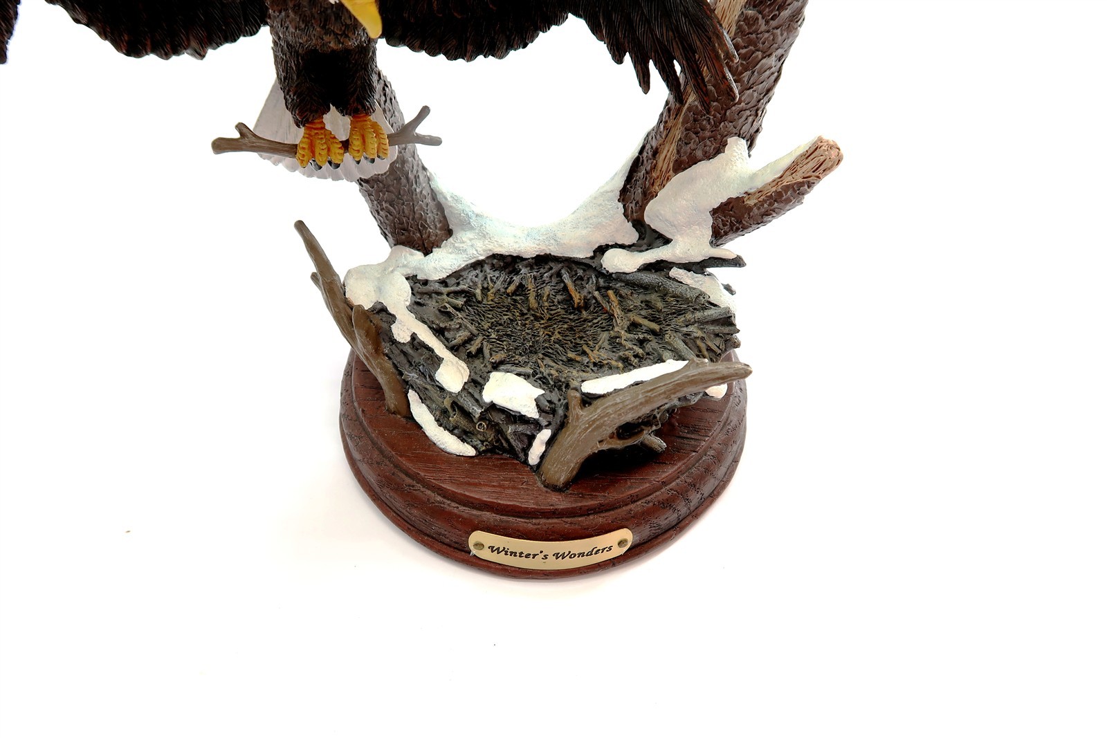 Bradford Exchange WINTER’S WONDERS Protectors Of The Nest Collection BALD EAGLES