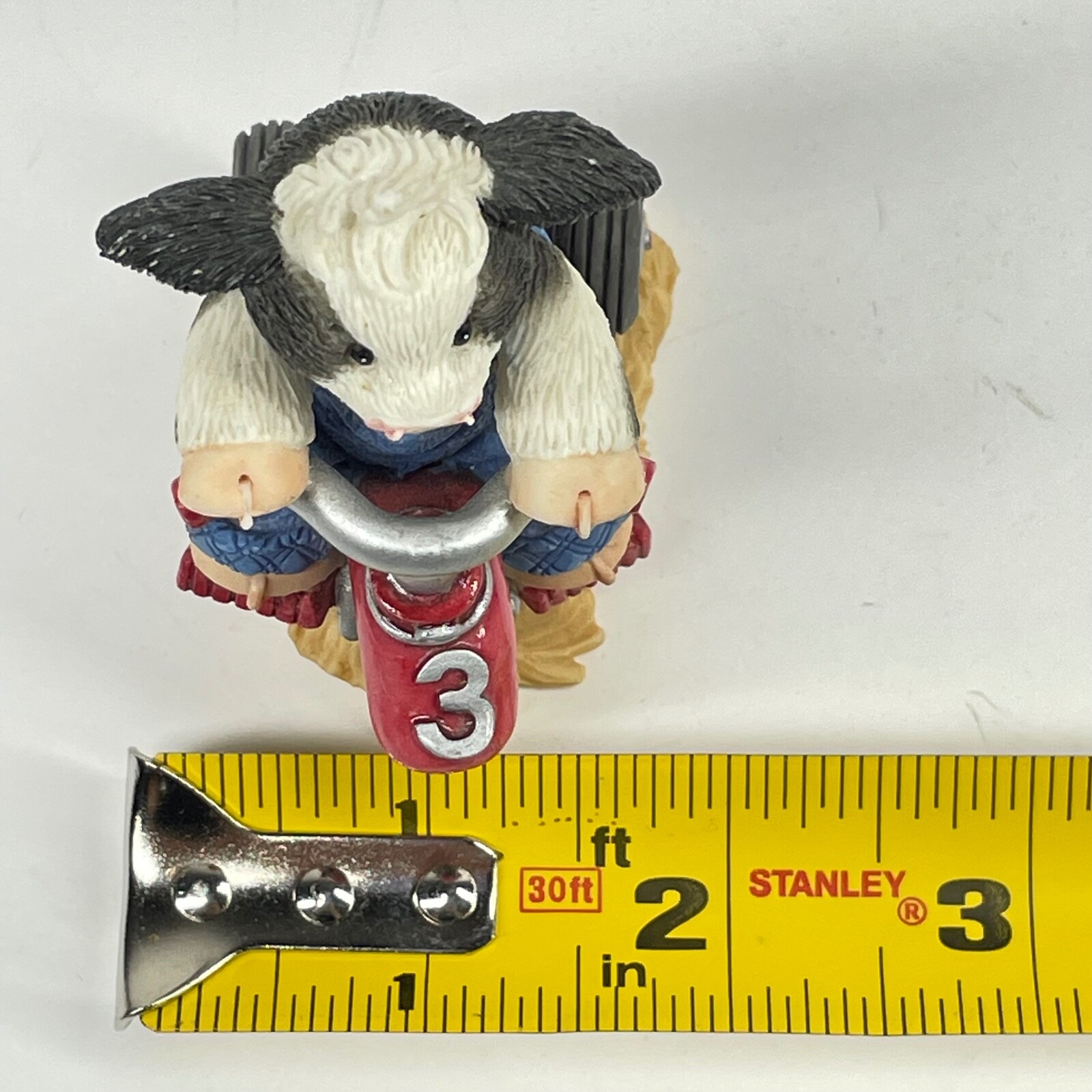 VTG Enesco Mary’s Moo Moos 1997 Ride a Tricycle Figurine #319147 Whee I’m Three