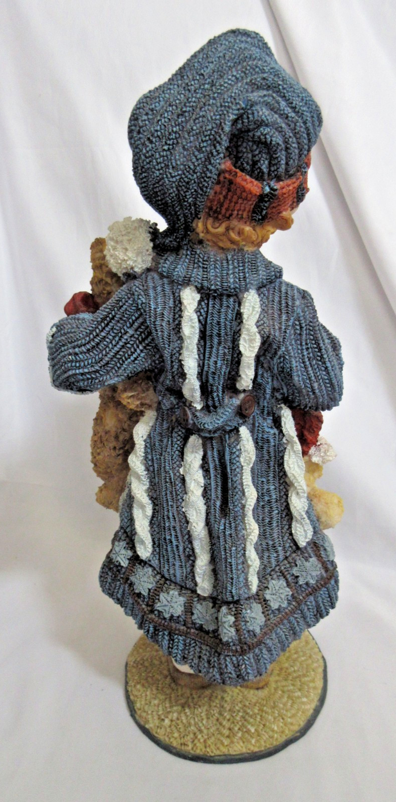 Mark Roberts Doll Victorian Child Teddy Bear Figurine Fabric Resin Ex. Cond.