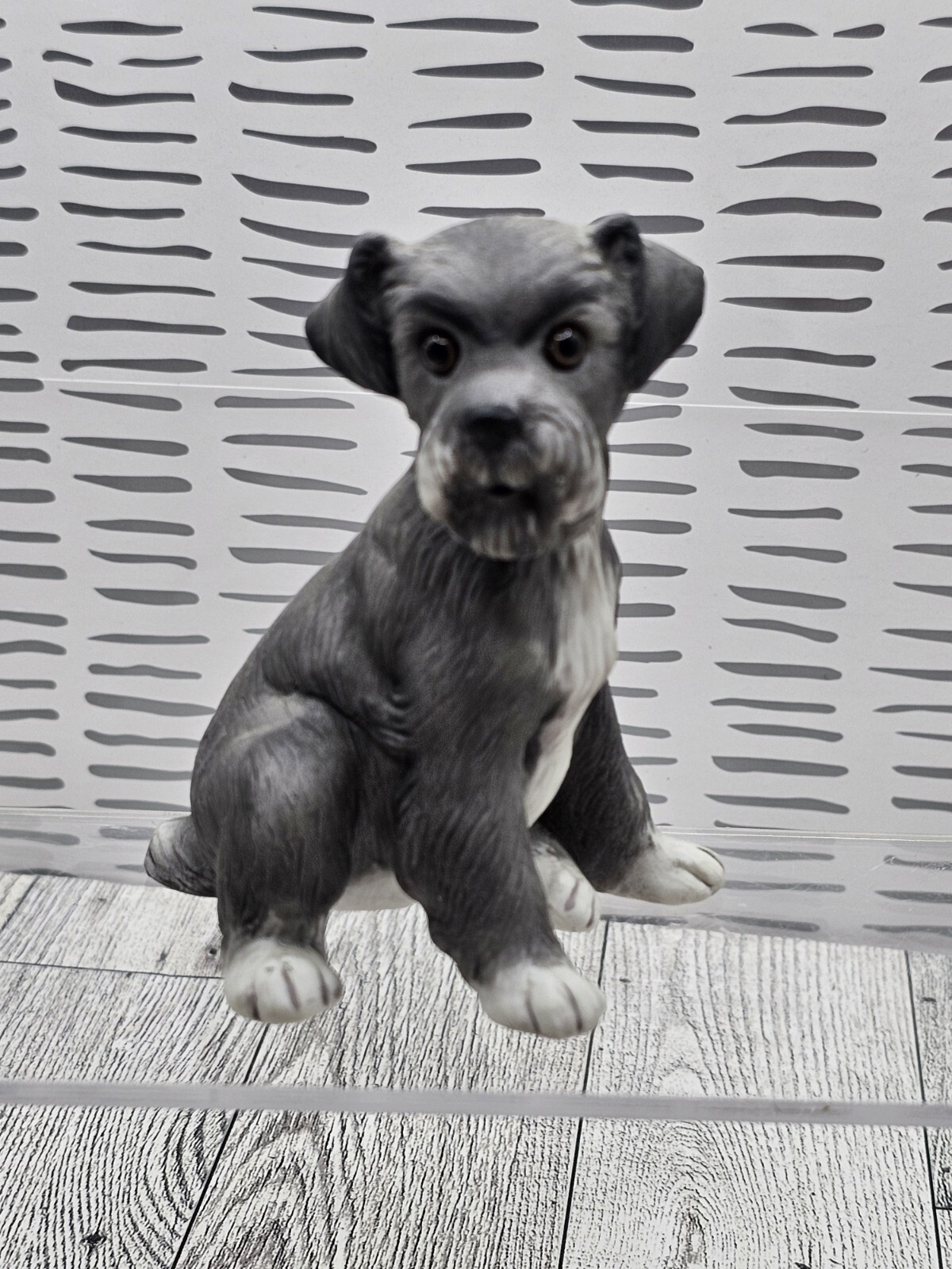 Lefton Schnauzer Figurine 3.5 ” Inches Tall With Original Decal