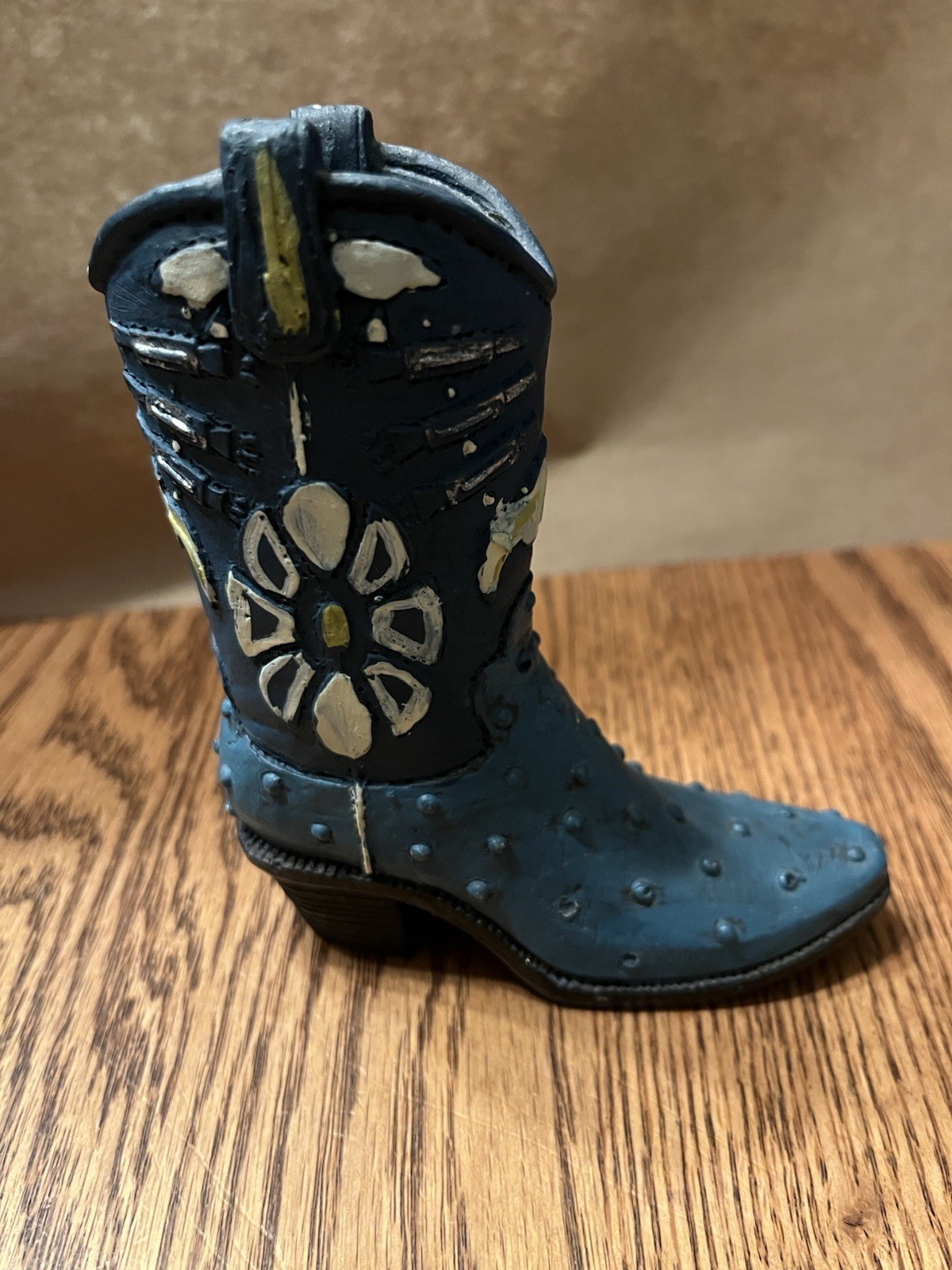 Resin Cowboy Boot Figurine. 4 1/2″ Tall. 1 1/2″ Wide.