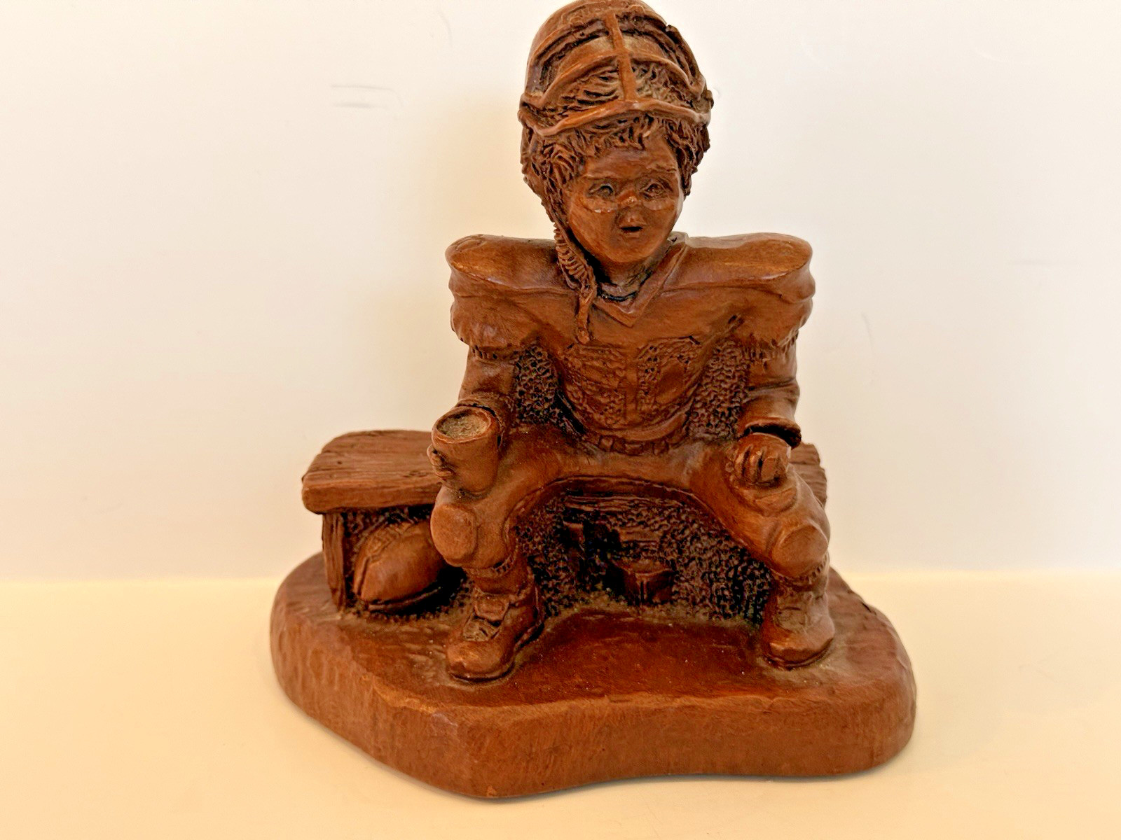 Vintage Lil Leaguers Boy Football Player #81 Red Mill Mfg. Resin Figurine