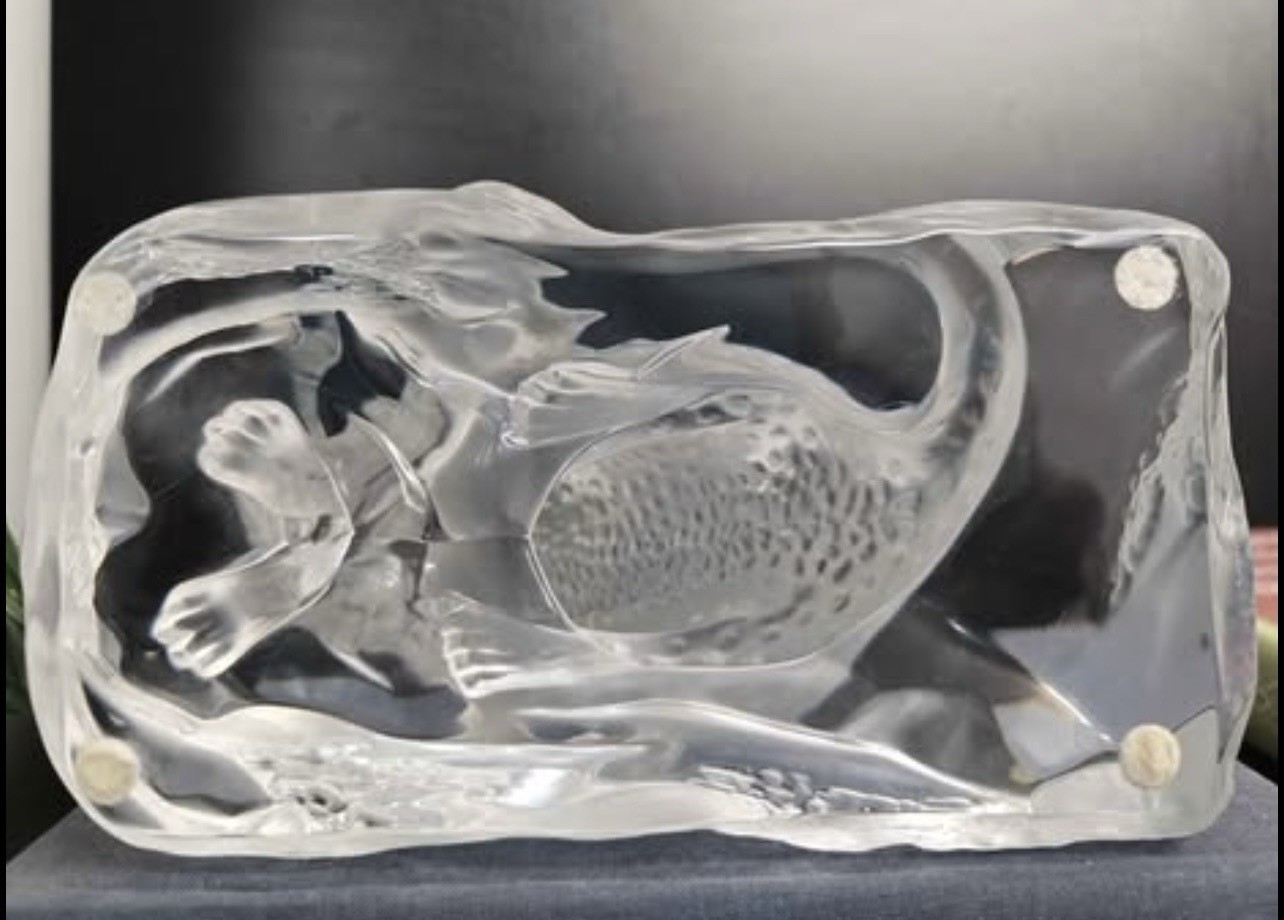 Lalique “Tancréde” Frosted Crystal Cheetah Figurine with Original Box