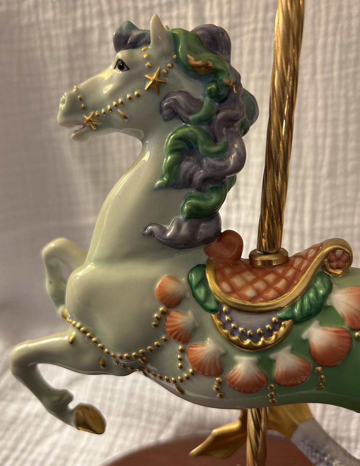 Franklin Mint Carousel Horse Sea Prancer Hippocampus By Lyn Lupetti Hard To Find