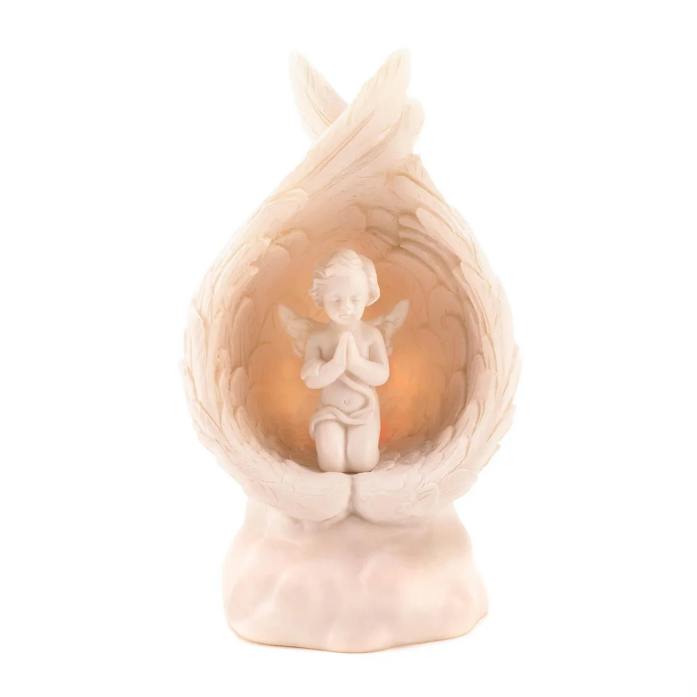 Led Light-Up Praying Angel Figurine