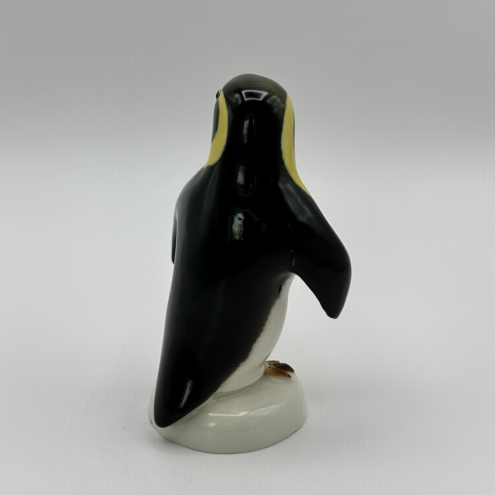 Porcelain Penguin Figurine, by Aelteste Volkstedt, made in Germany, Backstamp