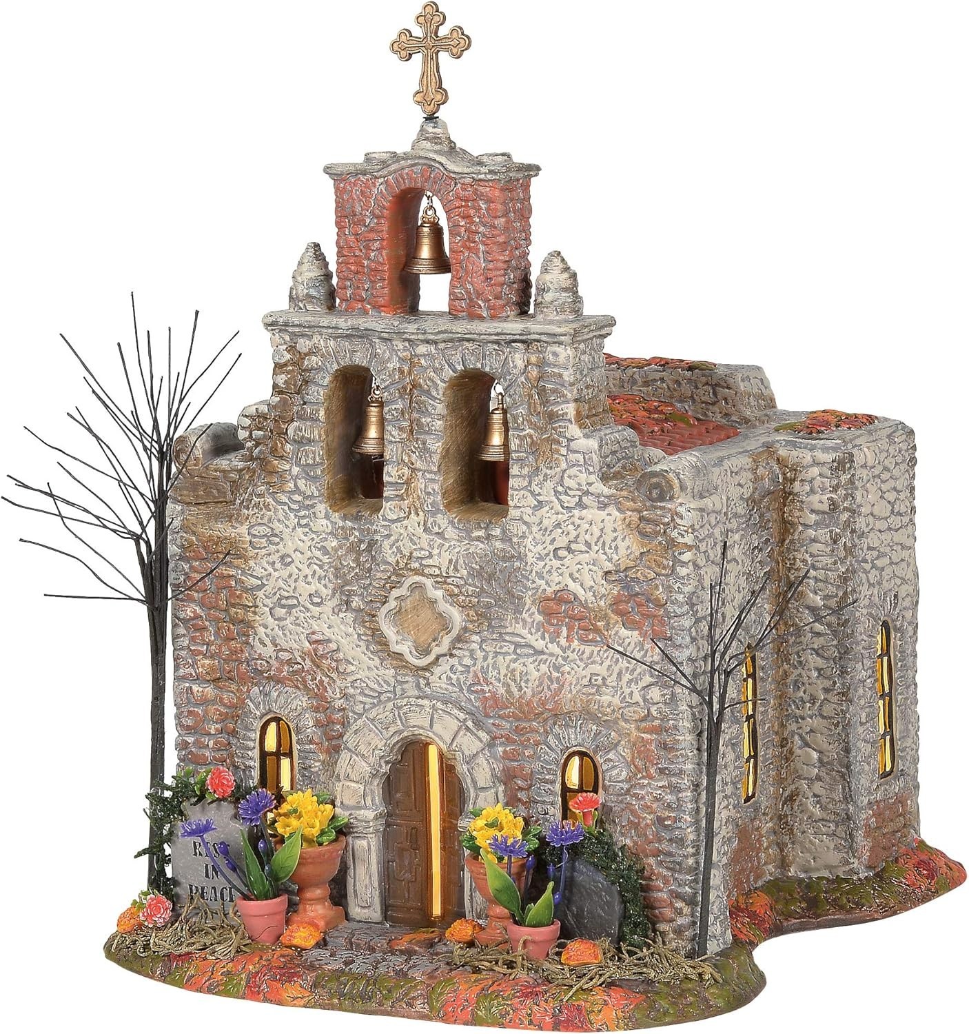 Department 56 Snow Village Halloween Day Of Dead Lit Church 6005478 NEW T