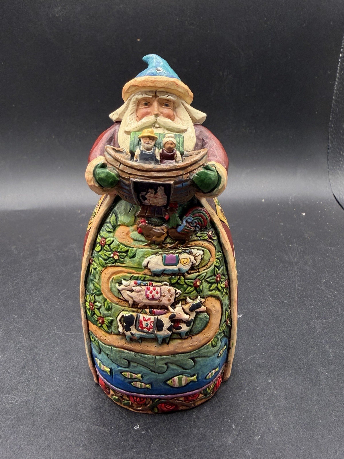 2007 Jim Shore Noah’s Ark Santa Heartwood Creek Christmas Shelf Sitter Ornament