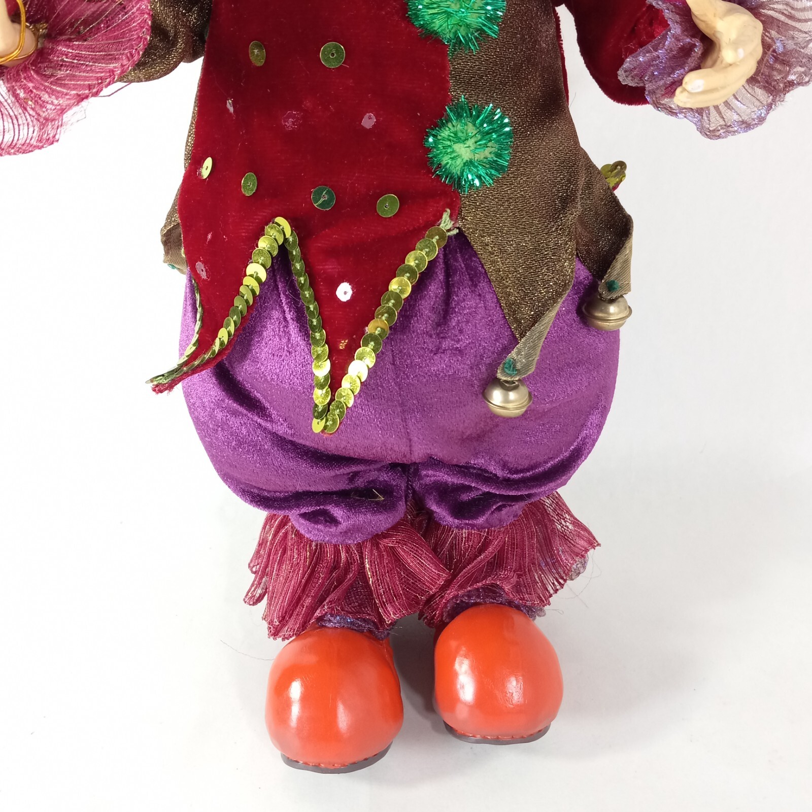 Russian Doll Harlequin Jester Circus Clown Mardi Gras Figures Decor 15″ Pair