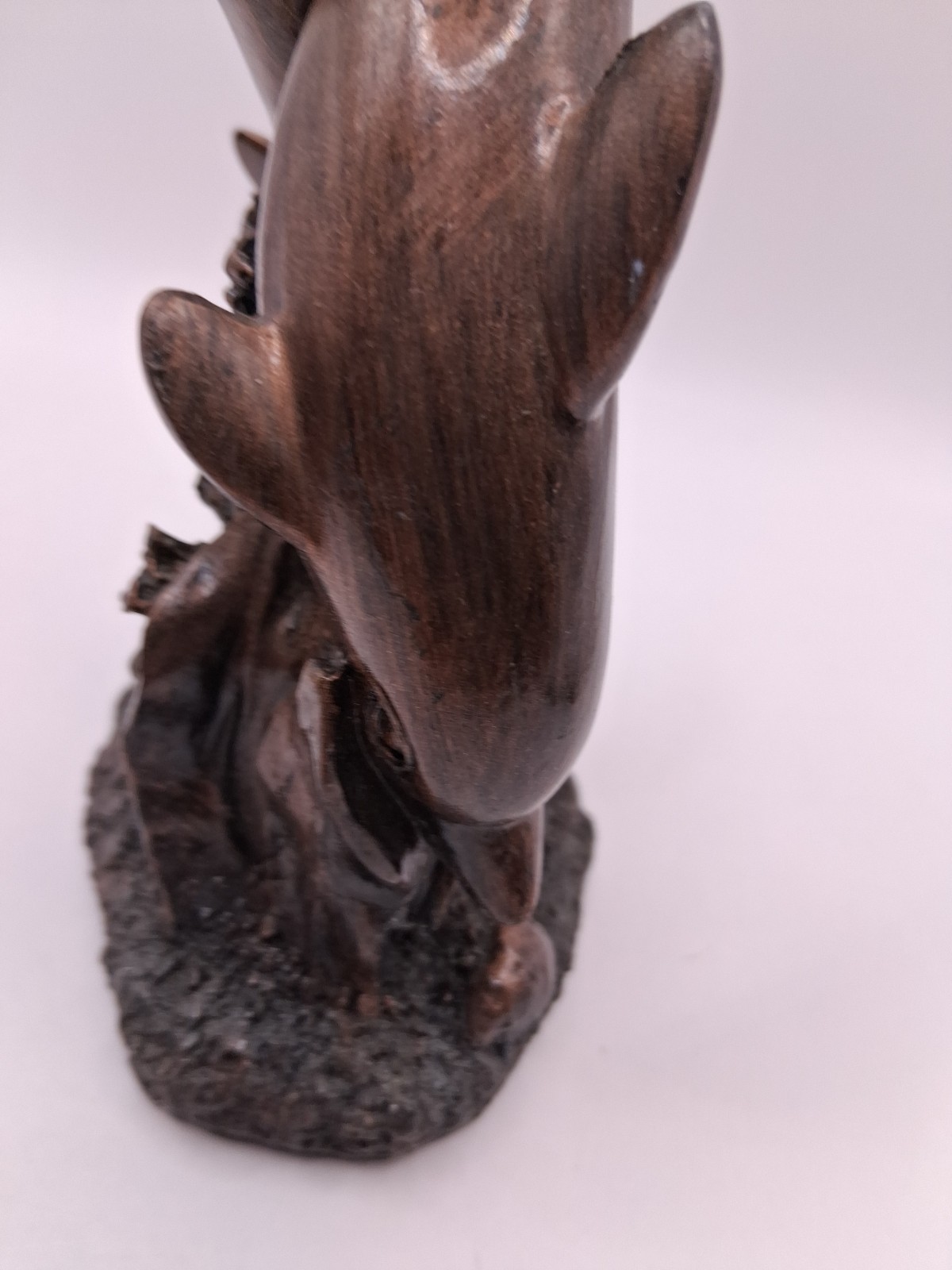 Ebros Gift Nautical 2 Dolphins Resin Sculpture W Electrolated Bronze Finish