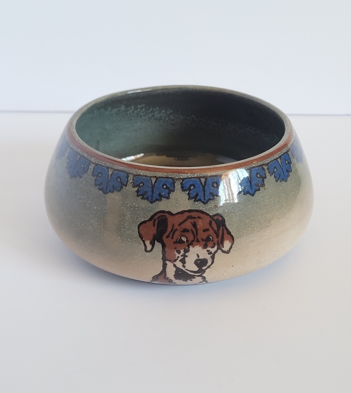 Vintage Royal Doulton Cecil Aldin Jack Russell Terrier Dog Bowl Titanian Rare
