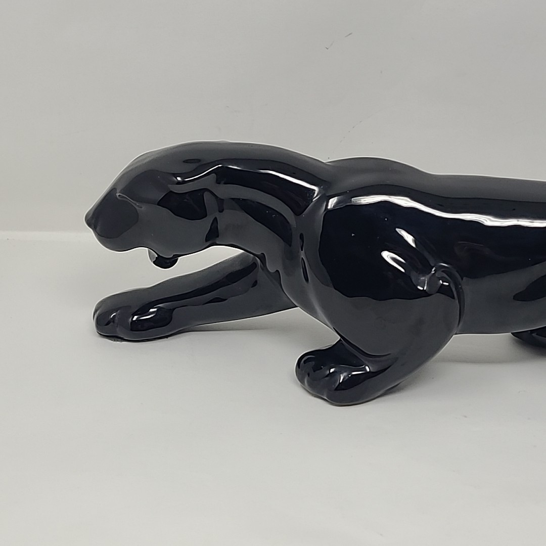 Large Size Black Panther Sculpture 18″ By Royal Haeger Pottery Vtg. Read