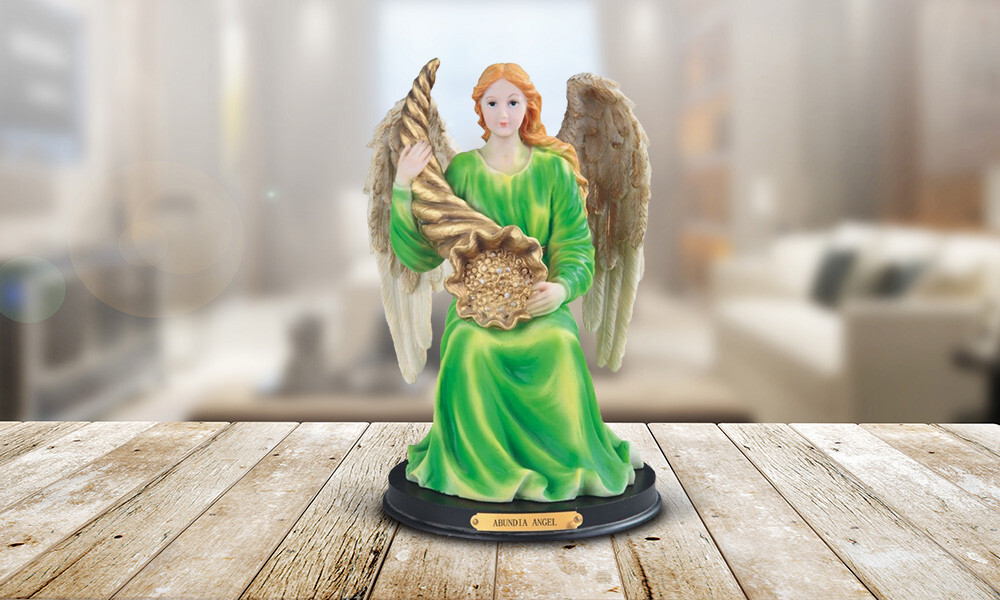12″H Abundia Angel Statue Angel of Abundance Holy Figurine Religious Room Decor