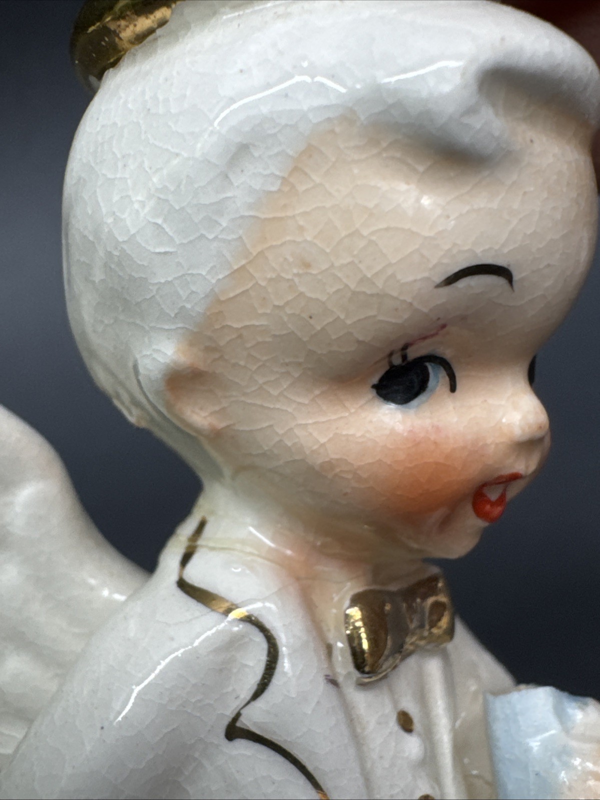 Vintage NAPCO Boy Angel 4th of July Flag Fireworks Figurine A1923 Japan READ