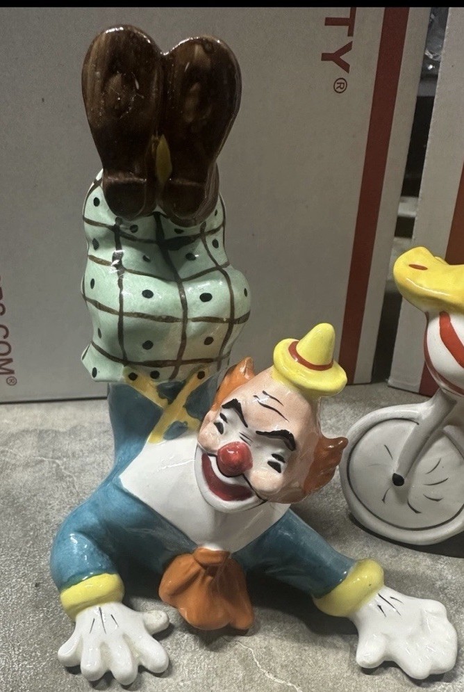 Set of 3 Vintage Yona Lippin Clowns originals ceramic 1956-58