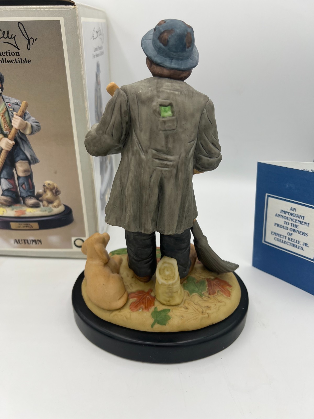Emmett Kelly Jr. Weary Willie Autumn Figurine Vintage Four Seasons Collectible