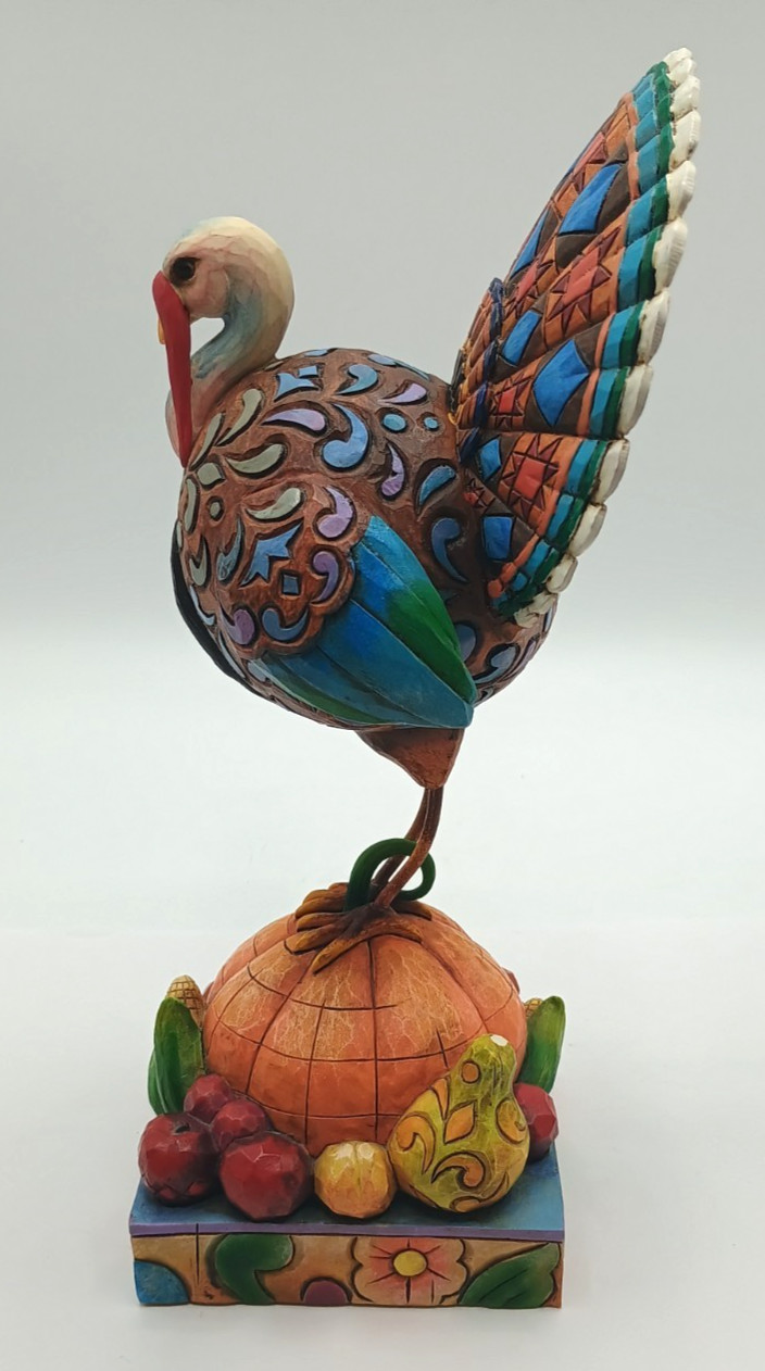Vintage Jim Shore Tom a’ Plenty 4007979 Turkey Figurine Thanksgiving Harvest