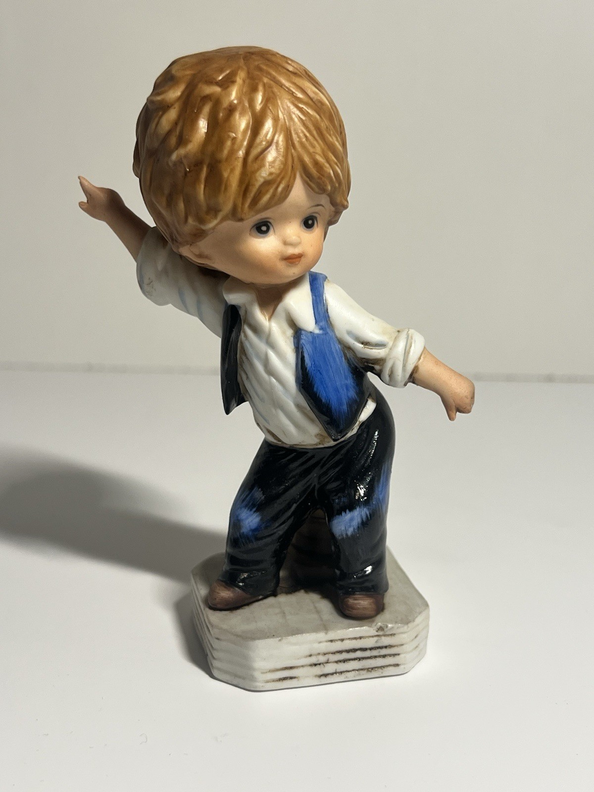 Moppets 1980 Fran Mar Let’s Dance Little Boy Porcelain Figurine Japan
