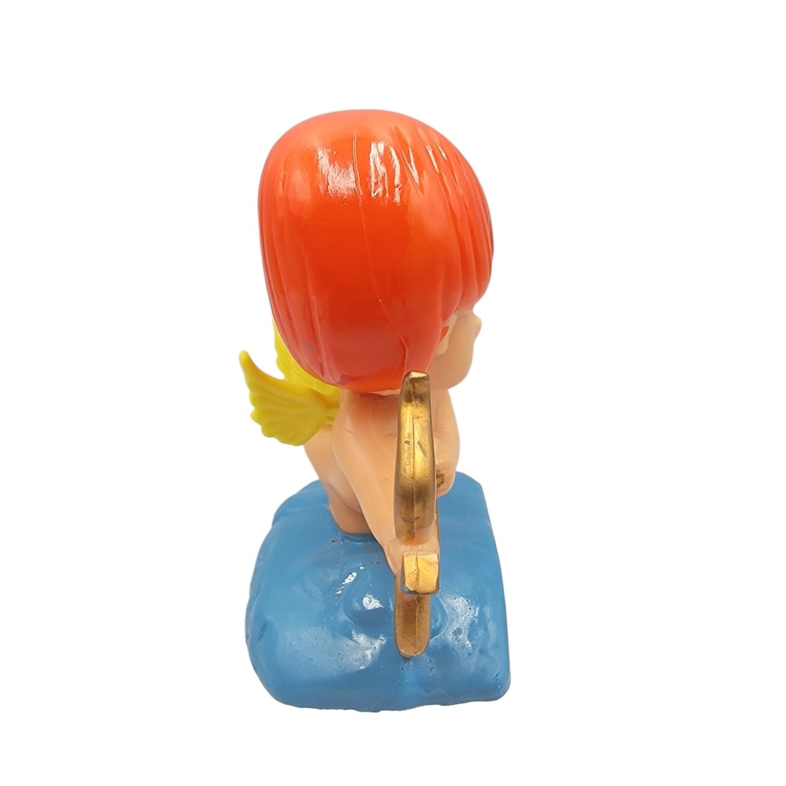 Wallace Russ Berries Cupid Figurine 1971 Hong Kong Orange Hair Wings Bow Arrow