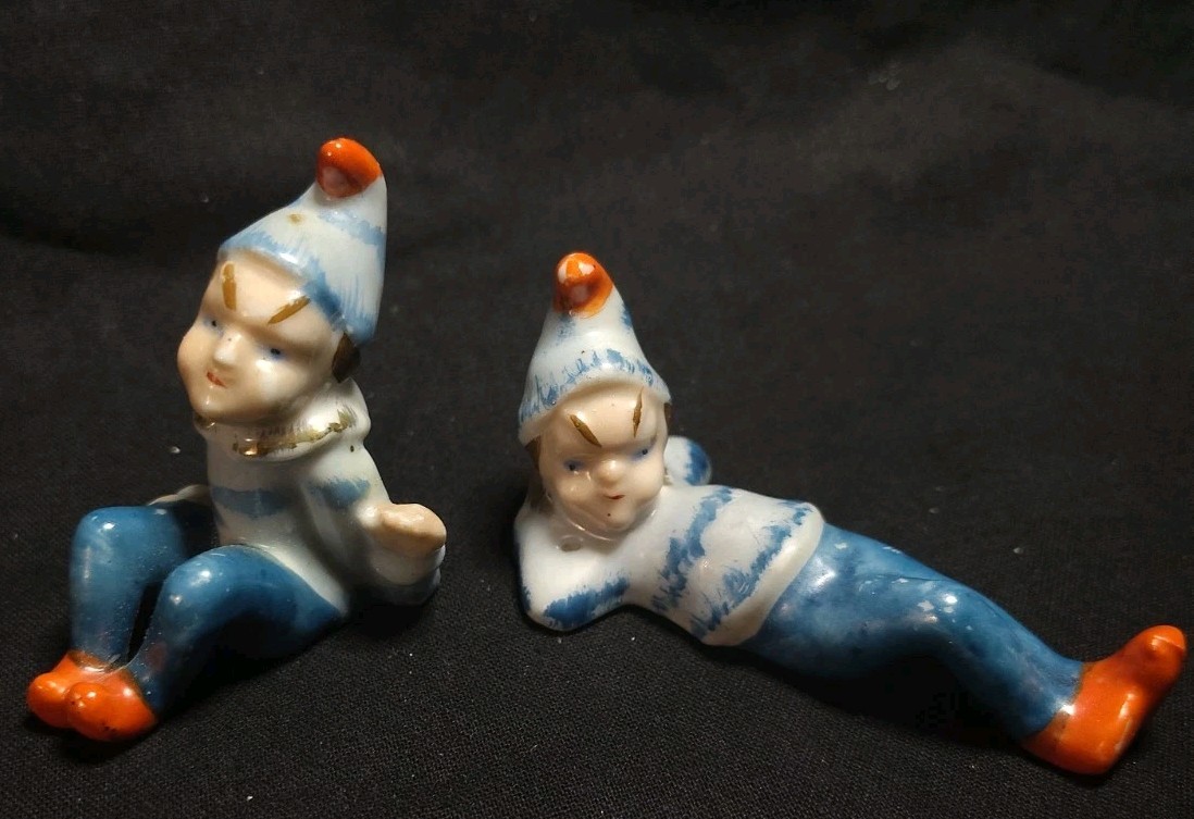 Lot of 2 VTG Pixie Elfs Made In Japan 1950s Very Rare & Great Facial Attitude
