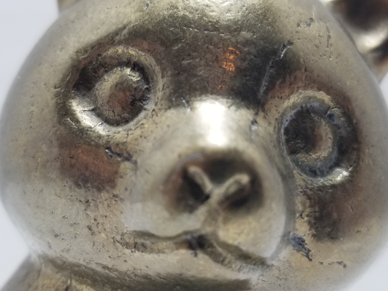 Vintage Brass Panda Bear Garanted Massiv Messing Lacared Figurine Paperweight 3″