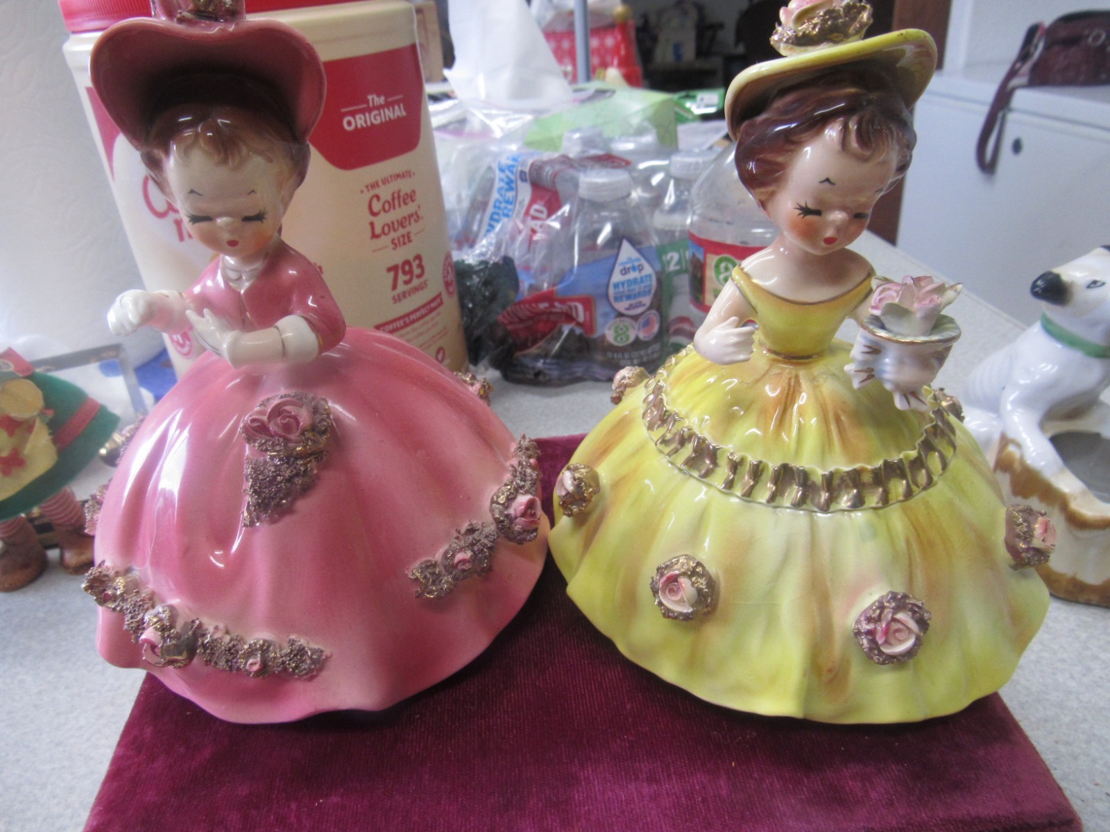 2 VNT. 50,s Arnart Joseph Originals Ladies #7585,#7581 Cherez La Femme Figurine