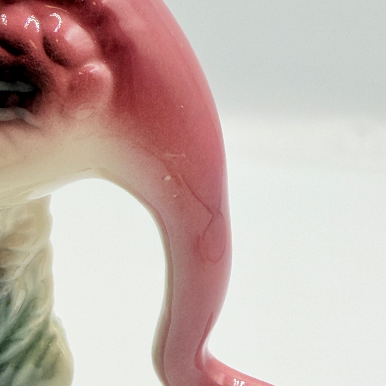 Vintage Flamingo Figurine Ceramic Pink Tropical MCM Retro Coastal Kitsch Decor