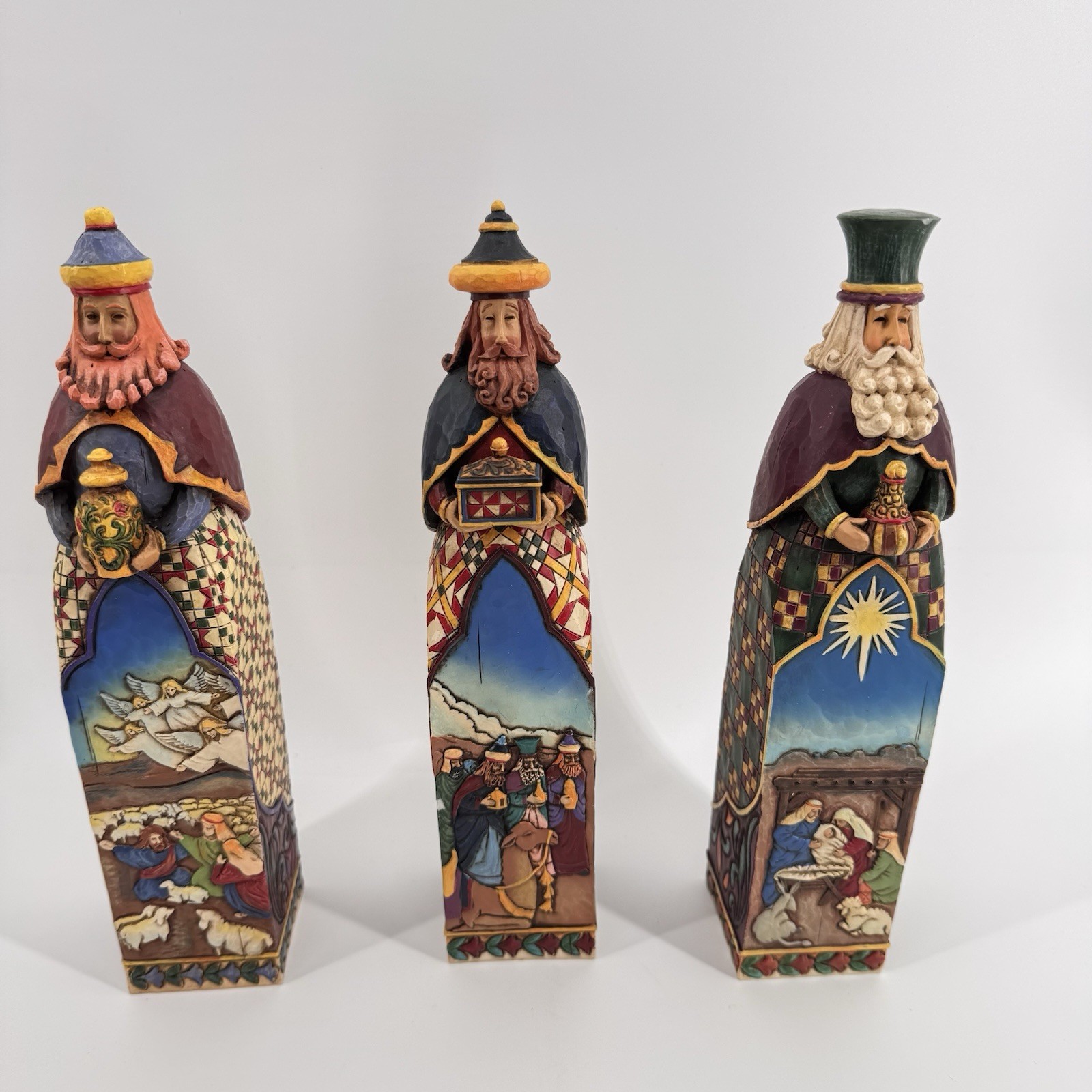 Jim Shore Heartwood Creek 3 Wise Men Nativity A Gift of Caring Hope Love 10″