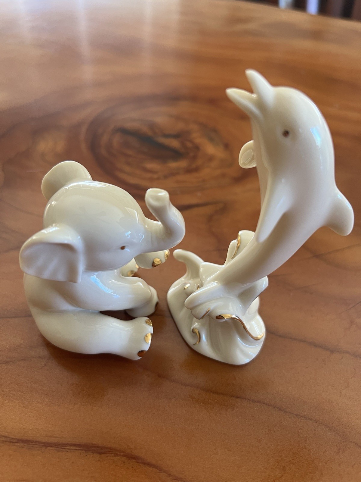 2 Vintage Lenox Mini Ivory Porcelain Figurine