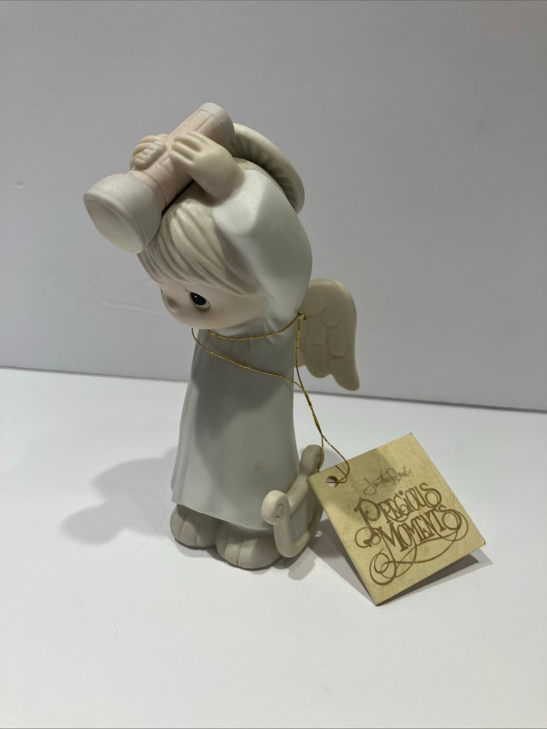 Vintage 1980 Precious Moments E-5637 “The Heavenly Light” Porcelain Figurine