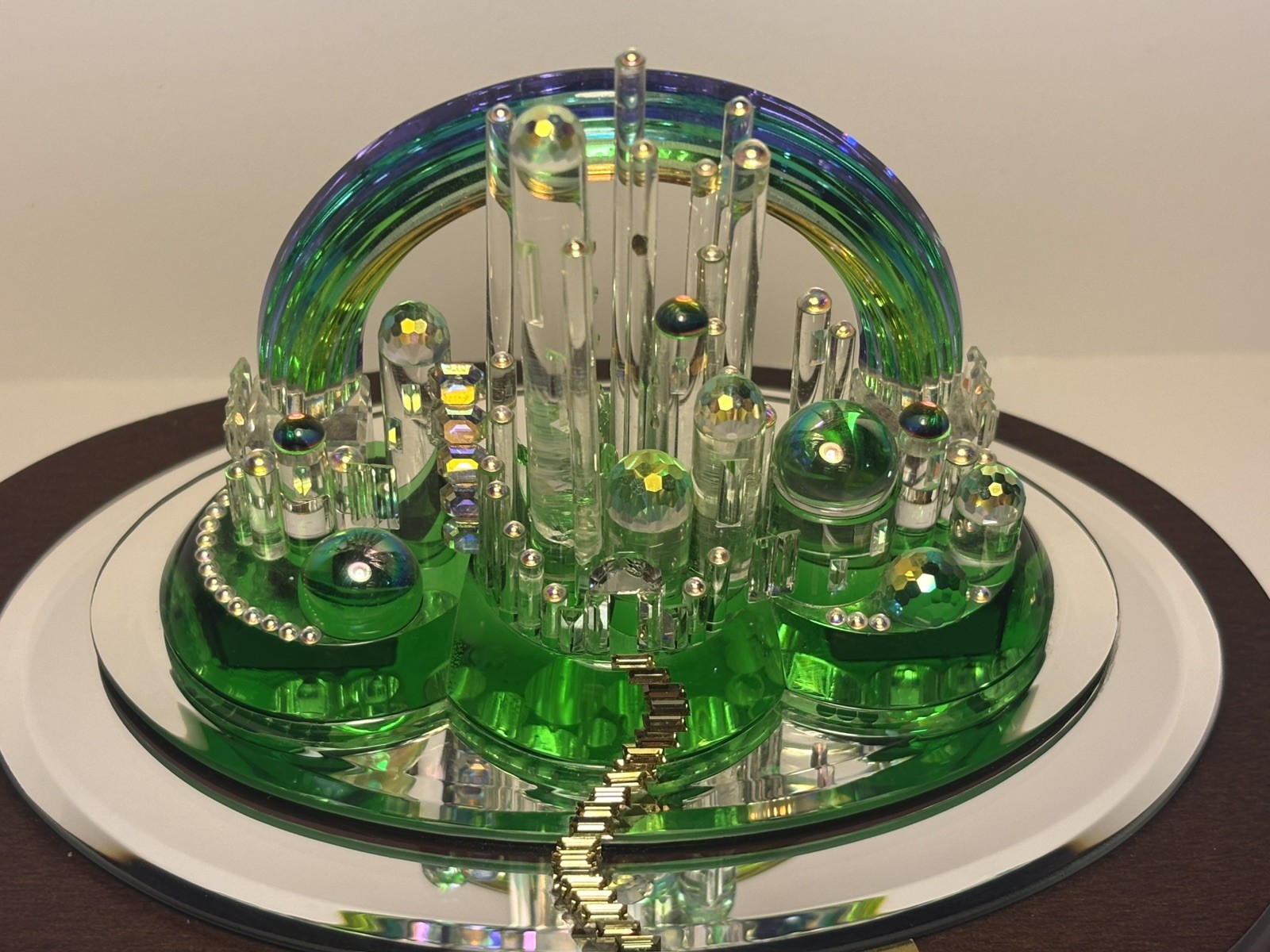 Rare Wizard of Oz “The Emerald City” Glass Sculpture by Crystallite Limited