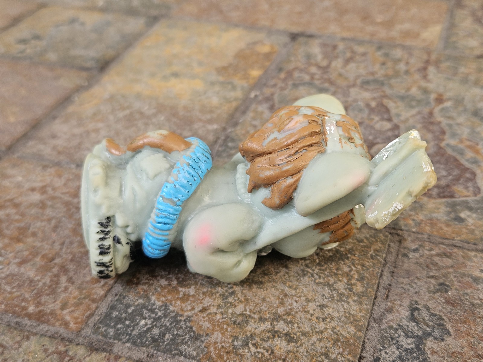 Vintage Hippie “Peace & Love” Mouse Rubber Figurine Mexico