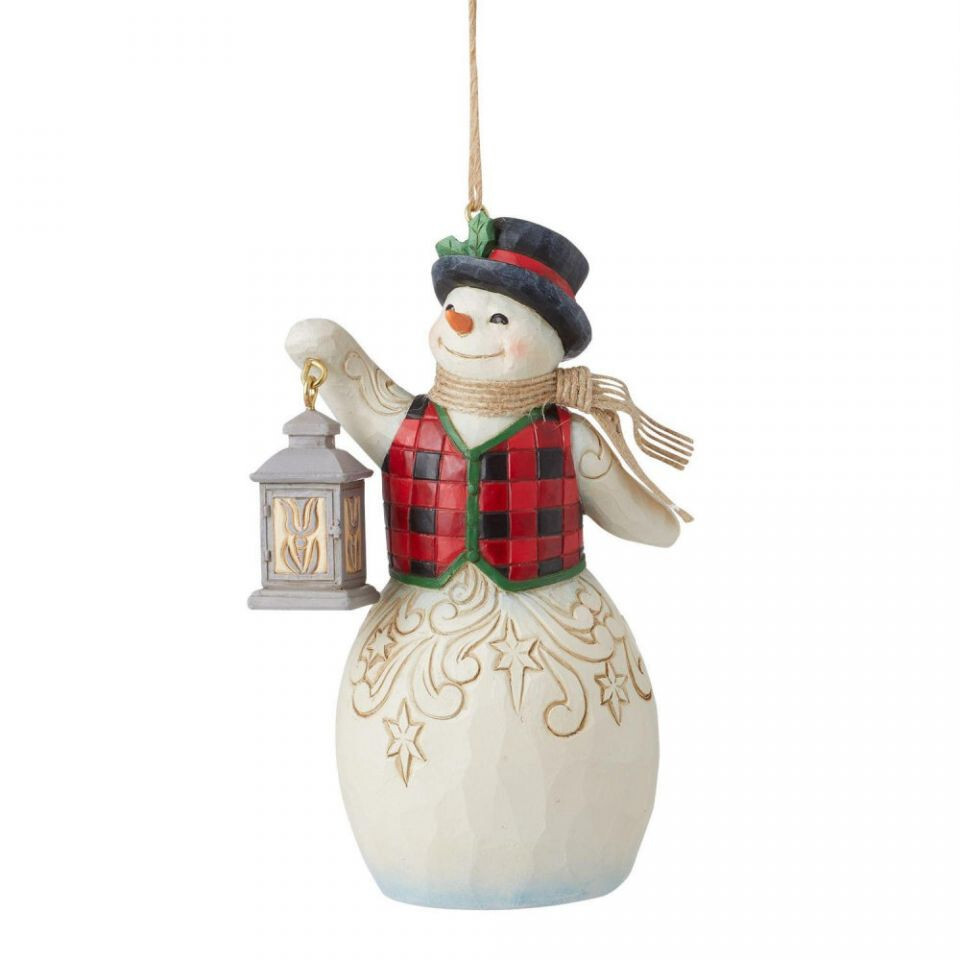 Enesco Jim Shore Country Living- Snowman with Lantern Orn #6011744