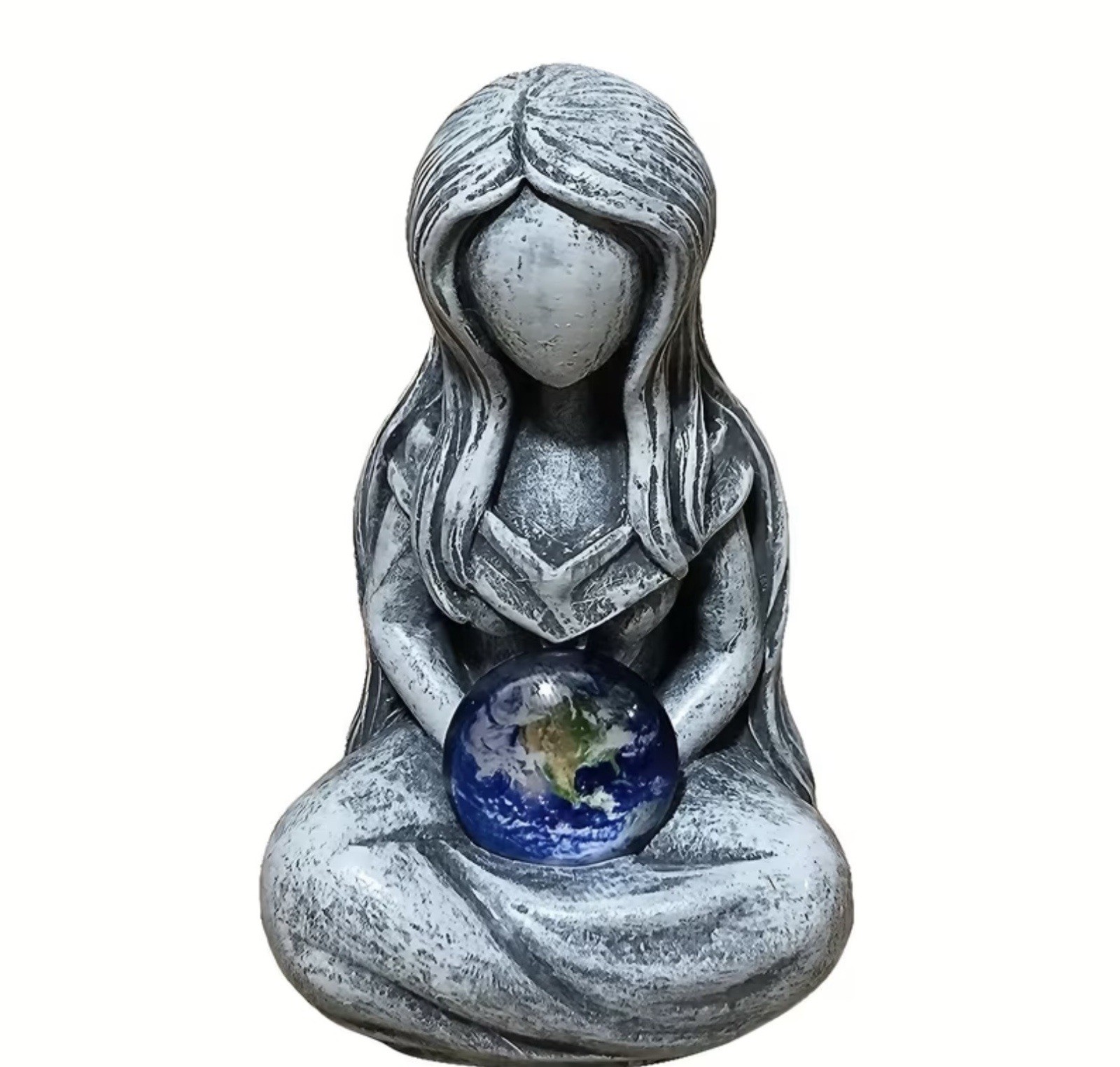 Gaia Figurine, Mother Earth Goddess Trinket, Zen Garden