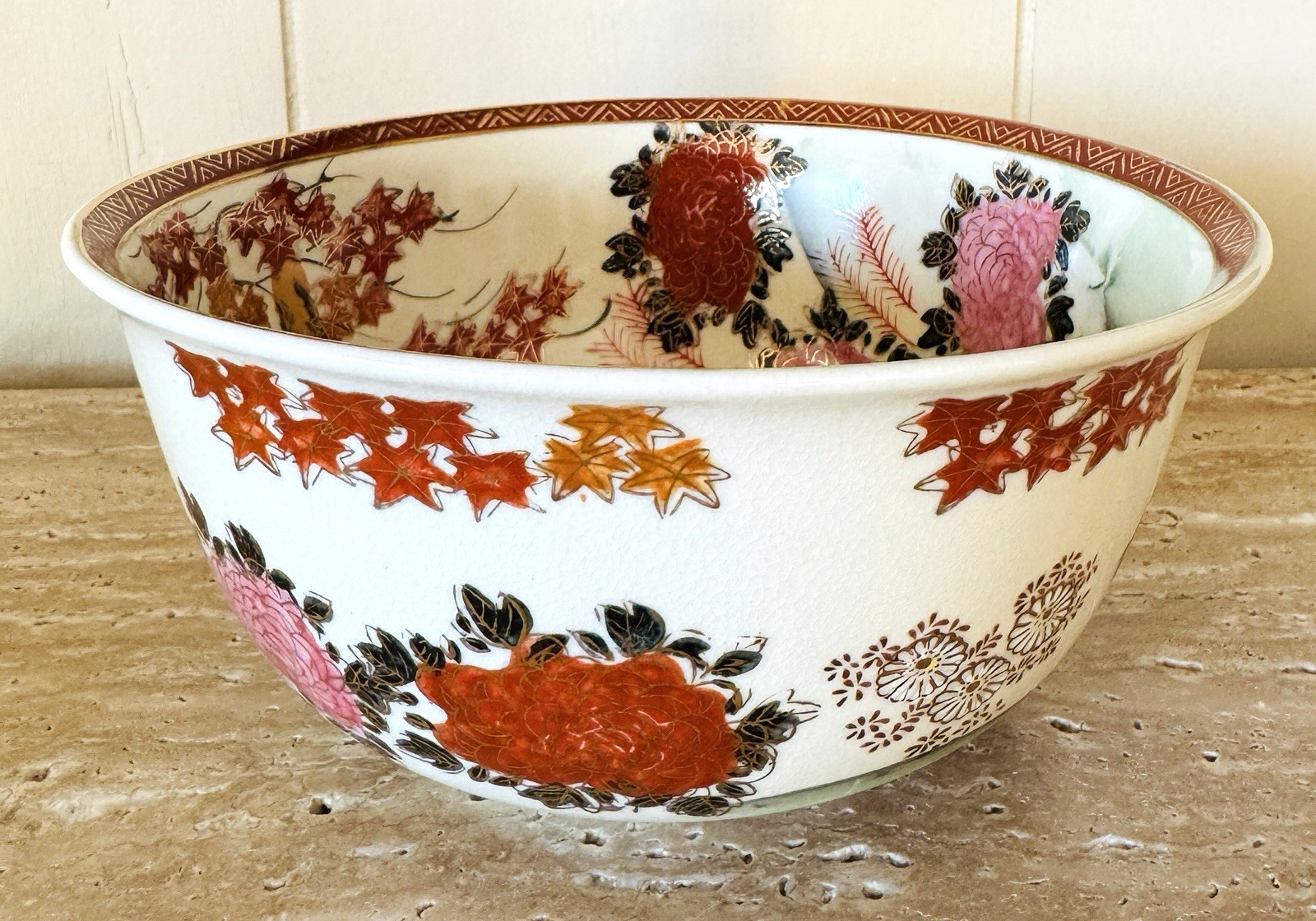 Lot of 2 VTG Andrea by Sadek Japanese Porcelain Floral Bird 7.5” Bowl + Plate
