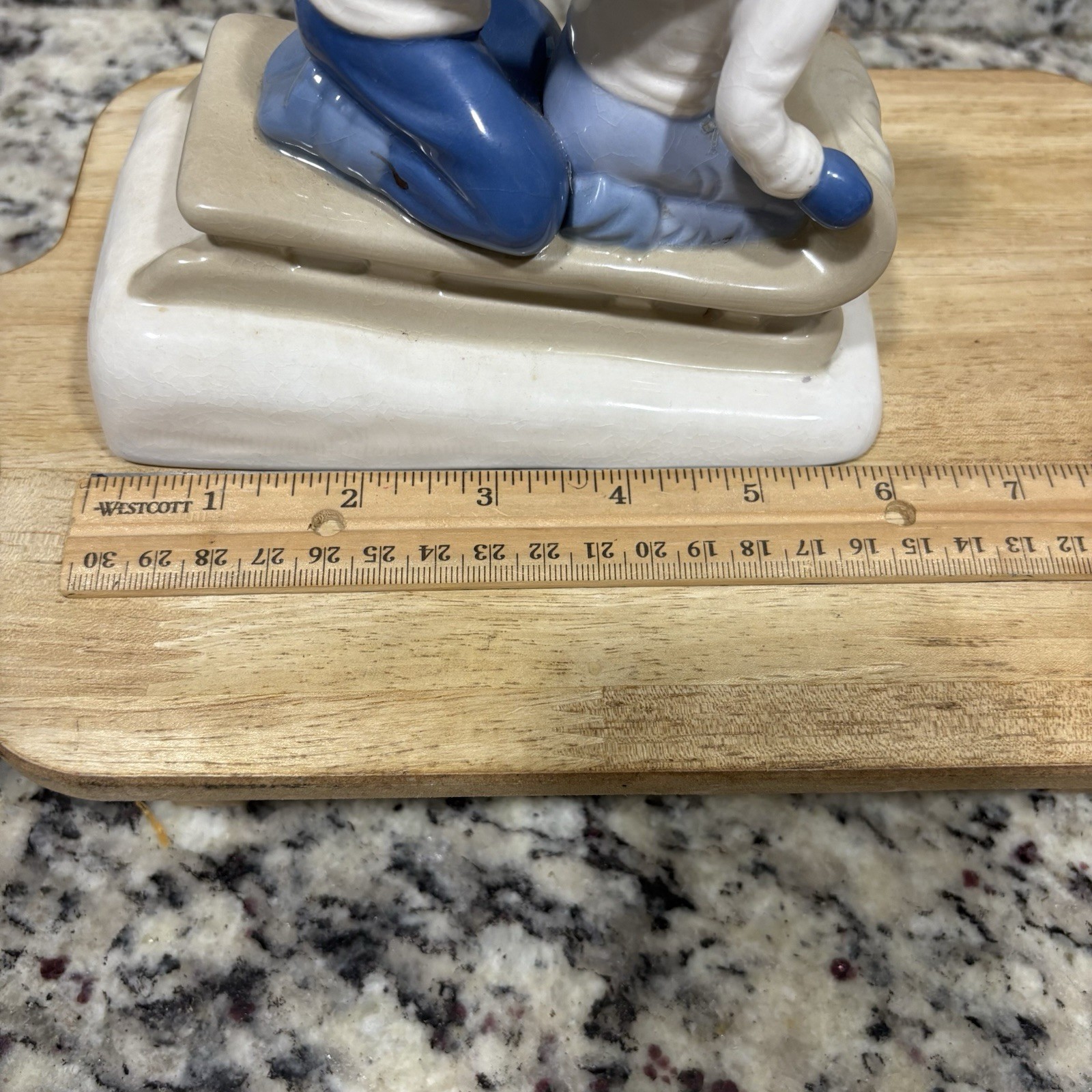 Paul Sebastian 1992 VTG Children Sledding Figurine – Lladro Porcelain- Glossy