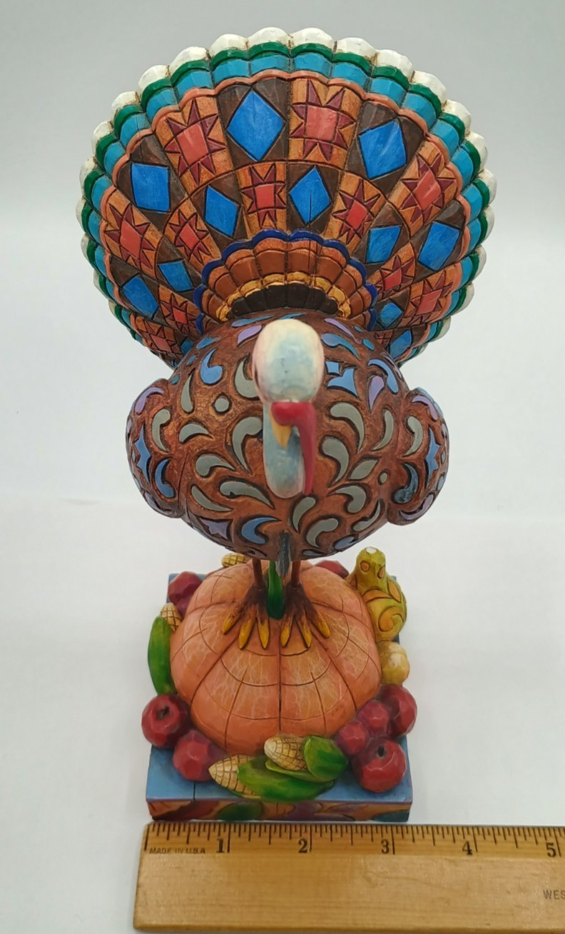Vintage Jim Shore Tom a’ Plenty 4007979 Turkey Figurine Thanksgiving Harvest