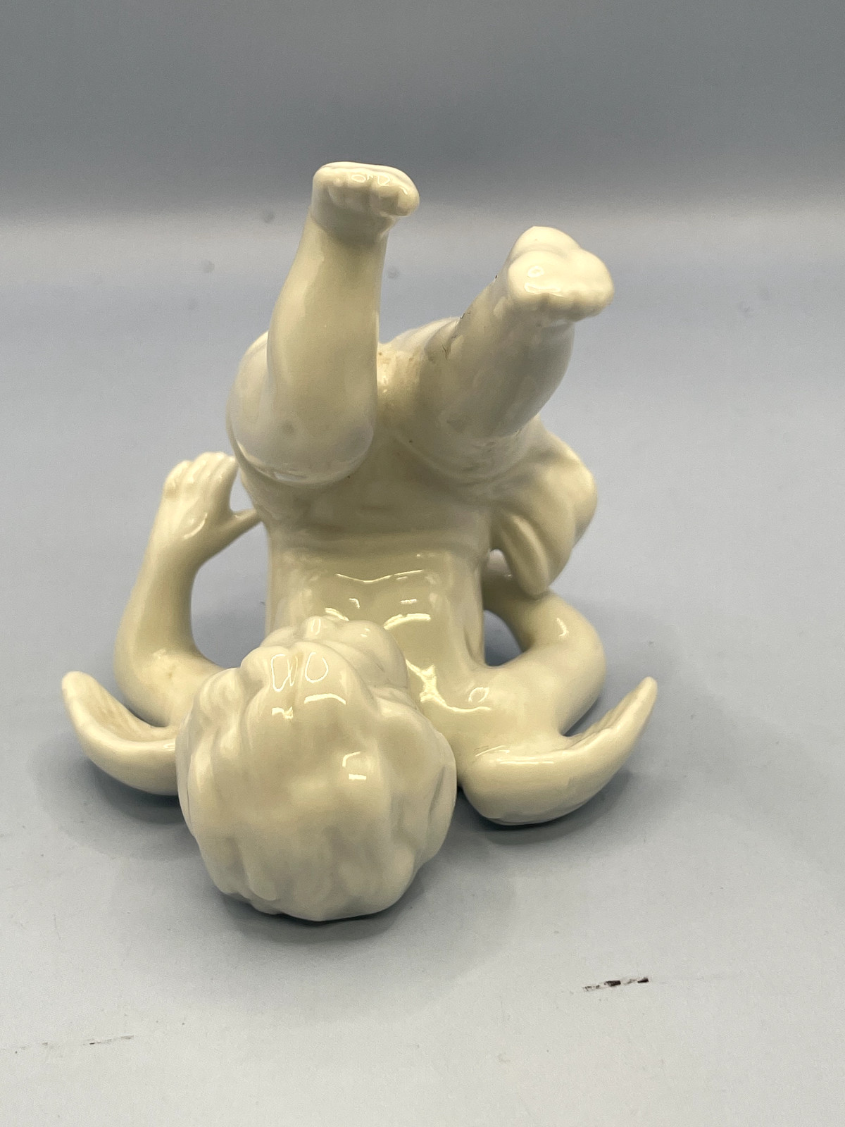 Vtg Fitz & Floyd White Porcelain Tumbling Angel Cherub (x5)Japan See Description