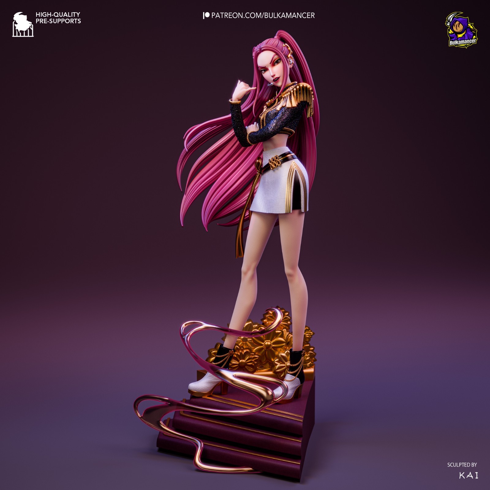Mira – K-Pop Demon Hunters 1/8 Scale Figure Statue 3D Print Model Kit Unpainted