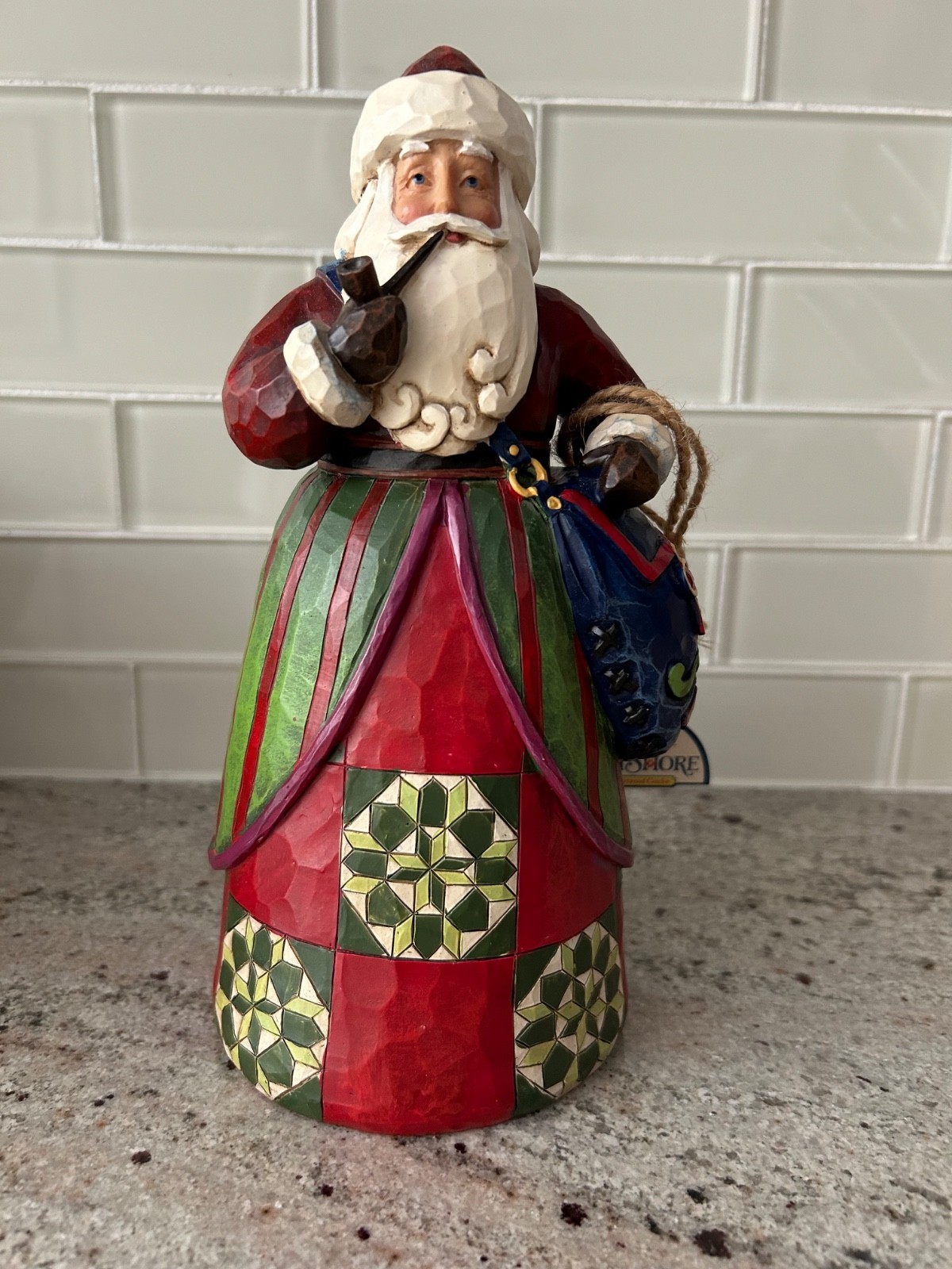 JIM SHORE TIS THE SEASON TO MAKE MEMORIES SANTA W/PIPE