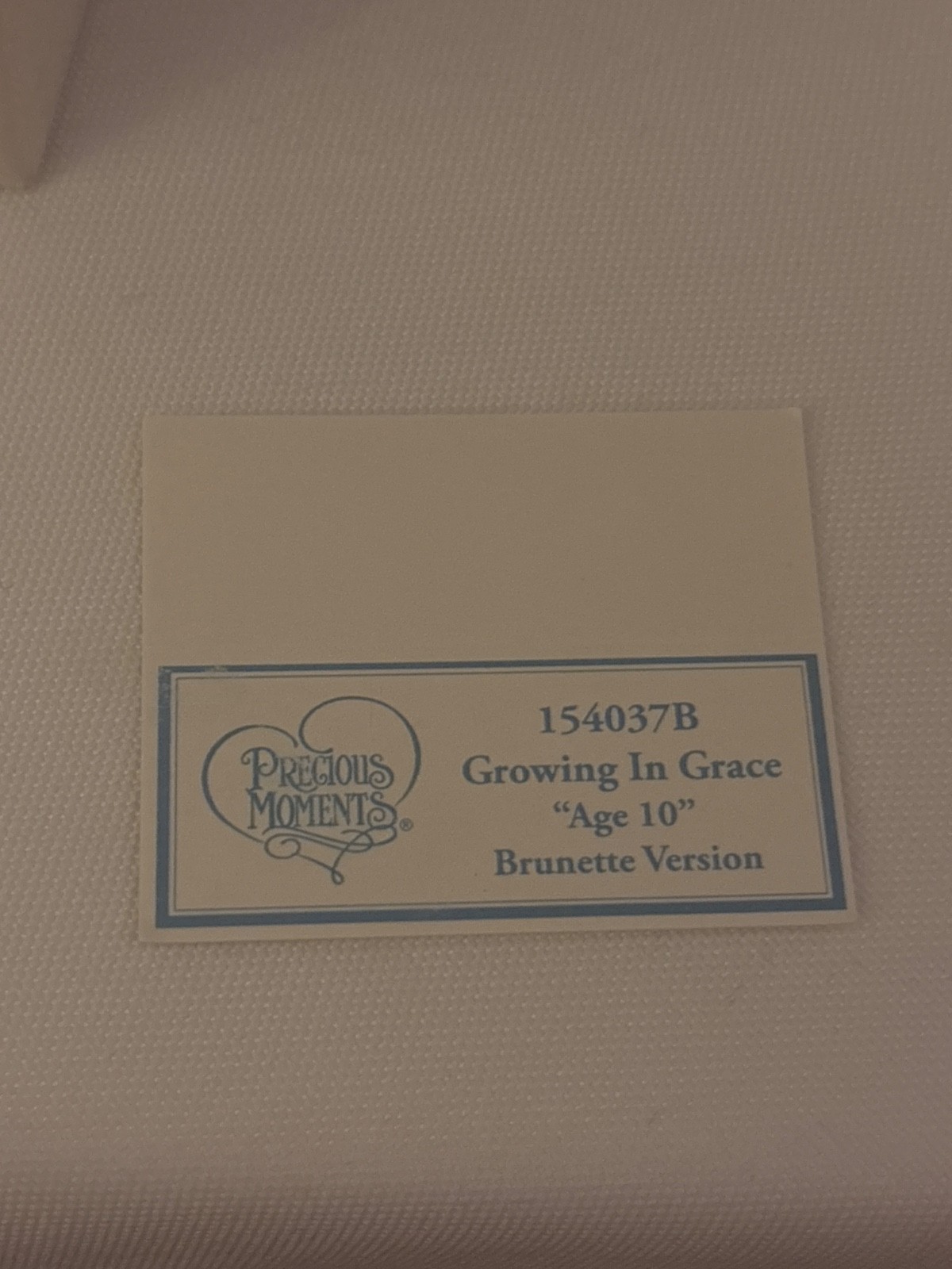Precious Moments Growing In Grace AGE 10 Brunette 10th Birthday In Box 154037 B