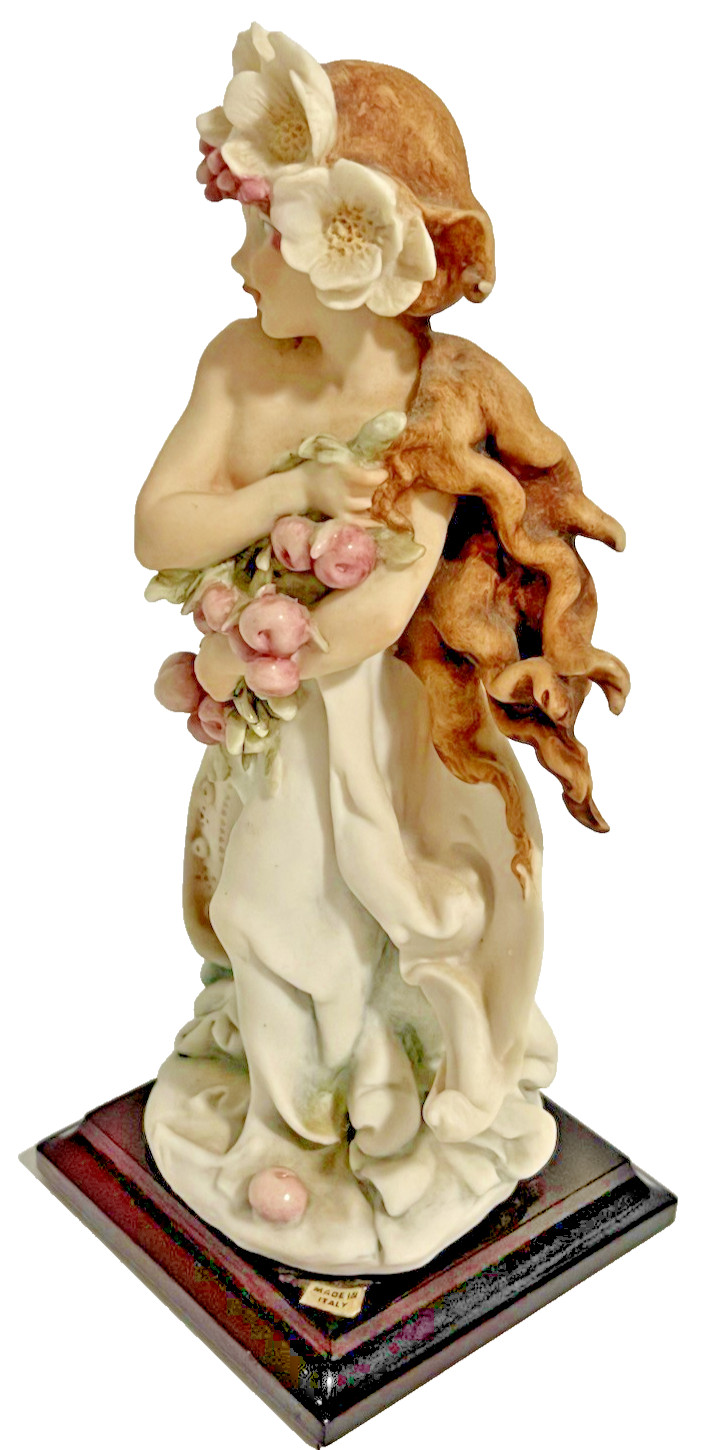 Giuseppe Armani “Summer” Figurine Italy Capodimonte Porcelain Signed 9”