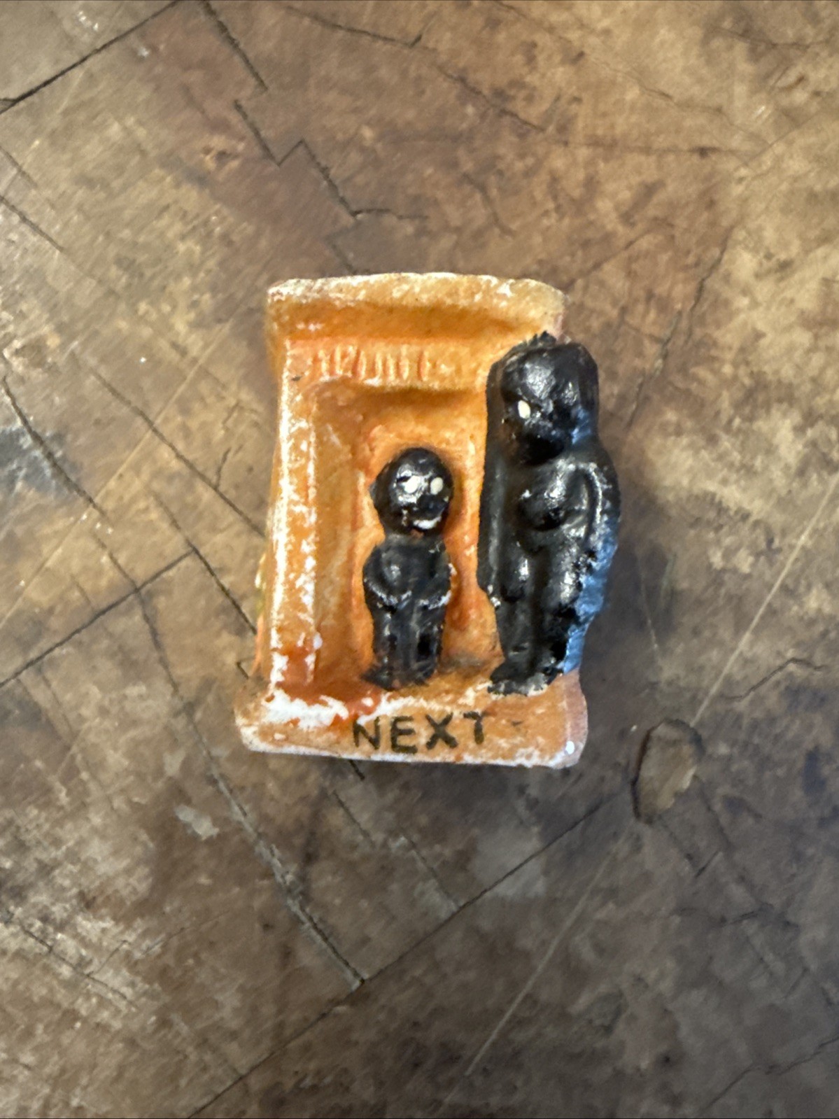Vintage Americana Figurine Boys in Outhouse “NEXT” Made In Japan