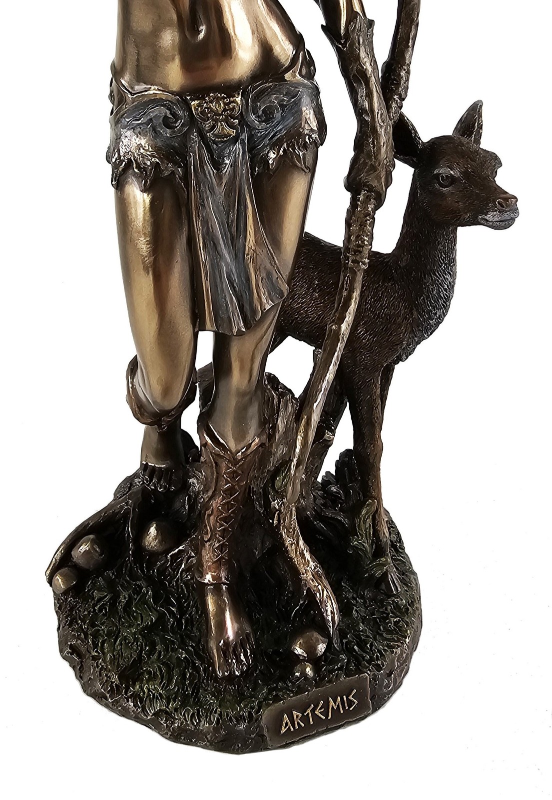 10″ Artemis Greek Mythology Goddess of Hunt Moon Chastity Statue Bronze Finish