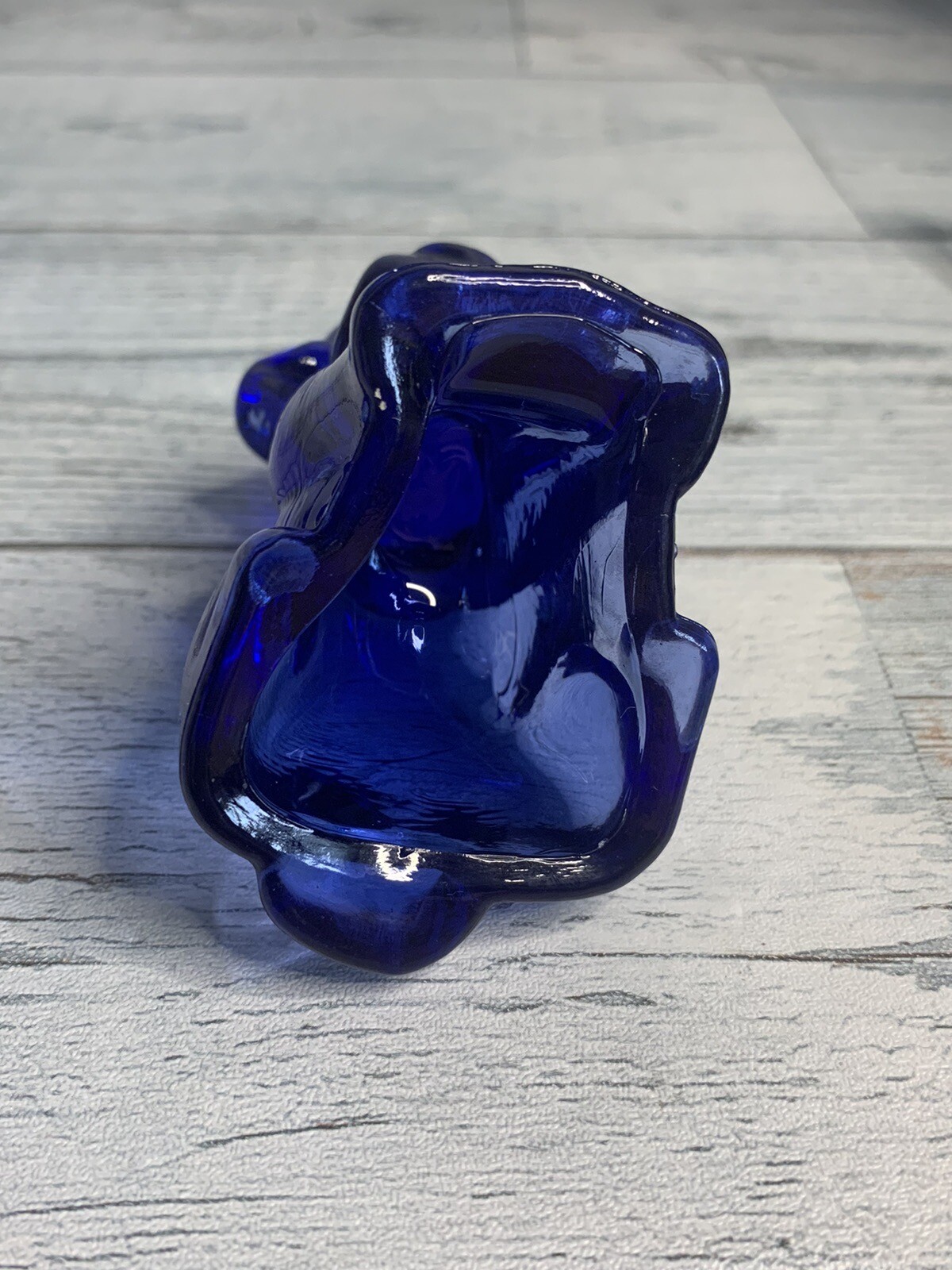 Vtg Pooch The Dog Degenhart Blue Glass UV Glow Marked D