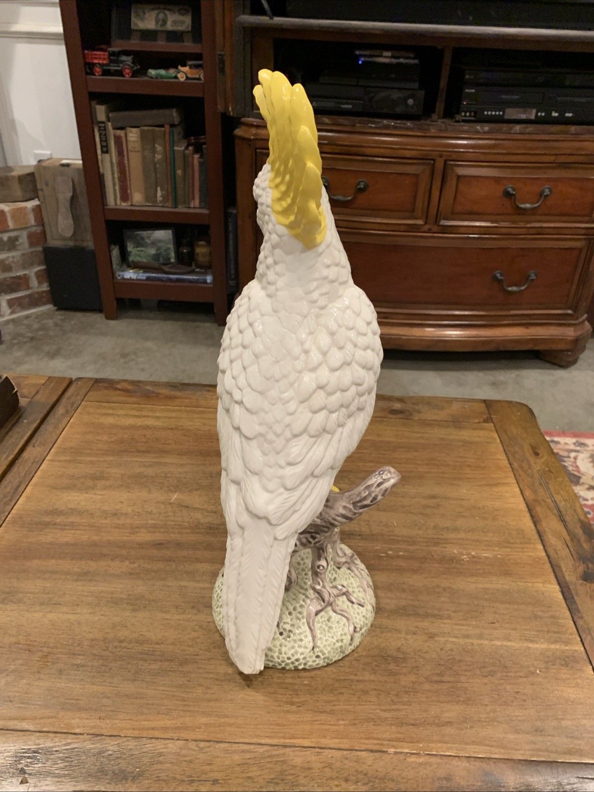 19.5” Tall Vintage 1979 Large Cockatiel Parrot Statue Signed By Artist – Kay