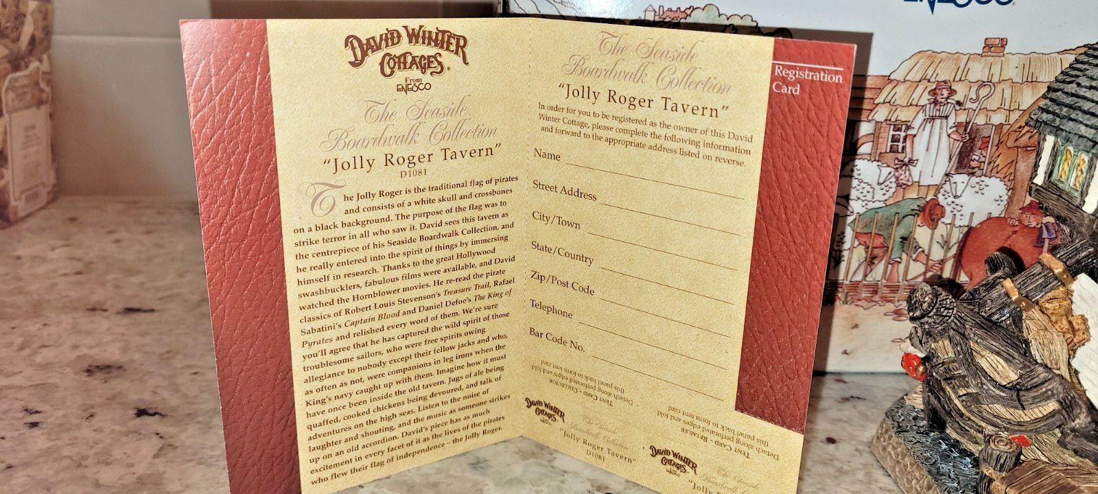 ENESCO David Winter cottage “Jolly Roger Tavern” SEASIDE BROADWAY COLLECTION-NEW