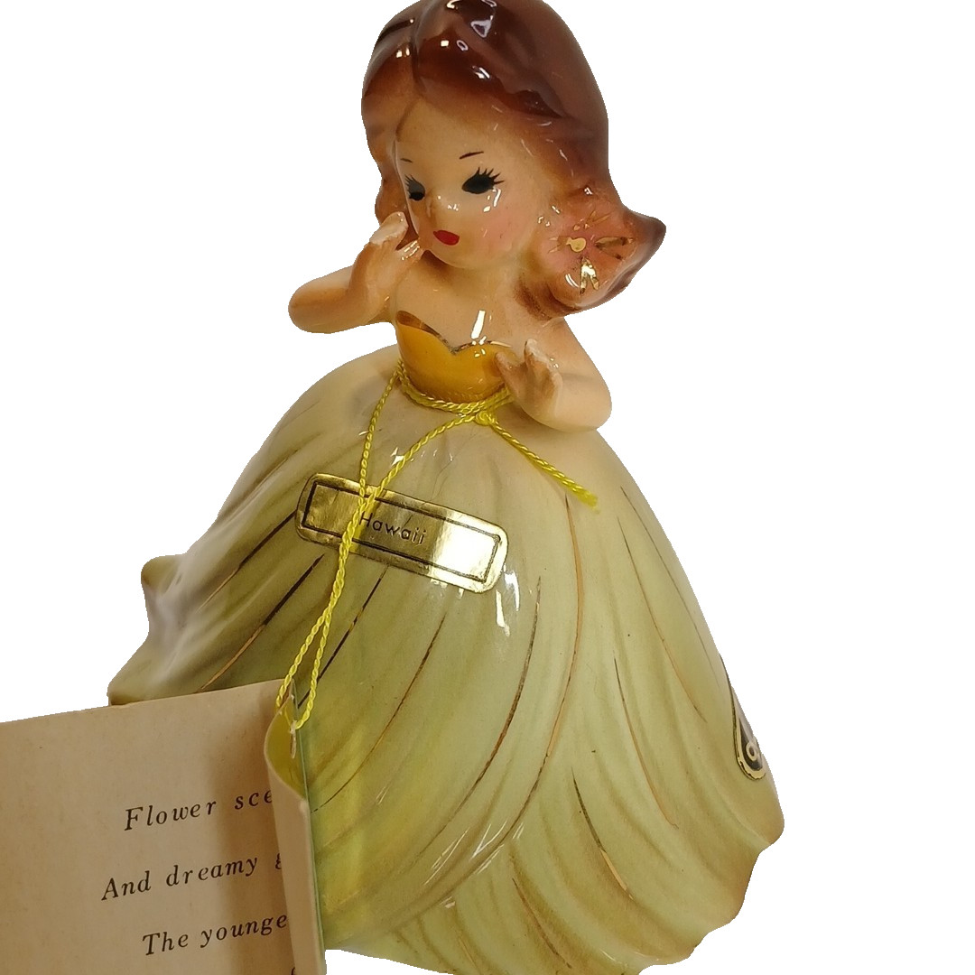 RARE Josef Originals Hawaii Girl Hula Figurine (N2) 4″ x 3.5” Mint Condition